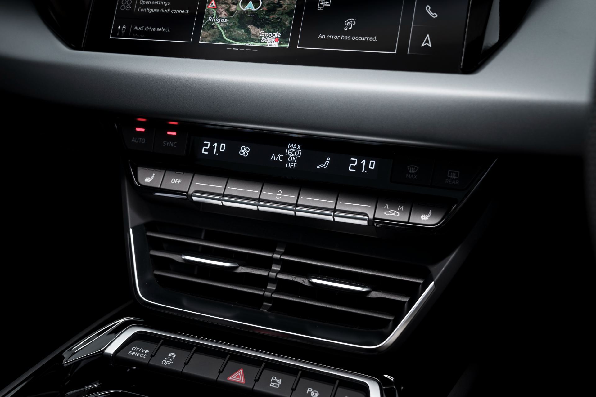 2026 audi e tron gt quattro interior climate controls