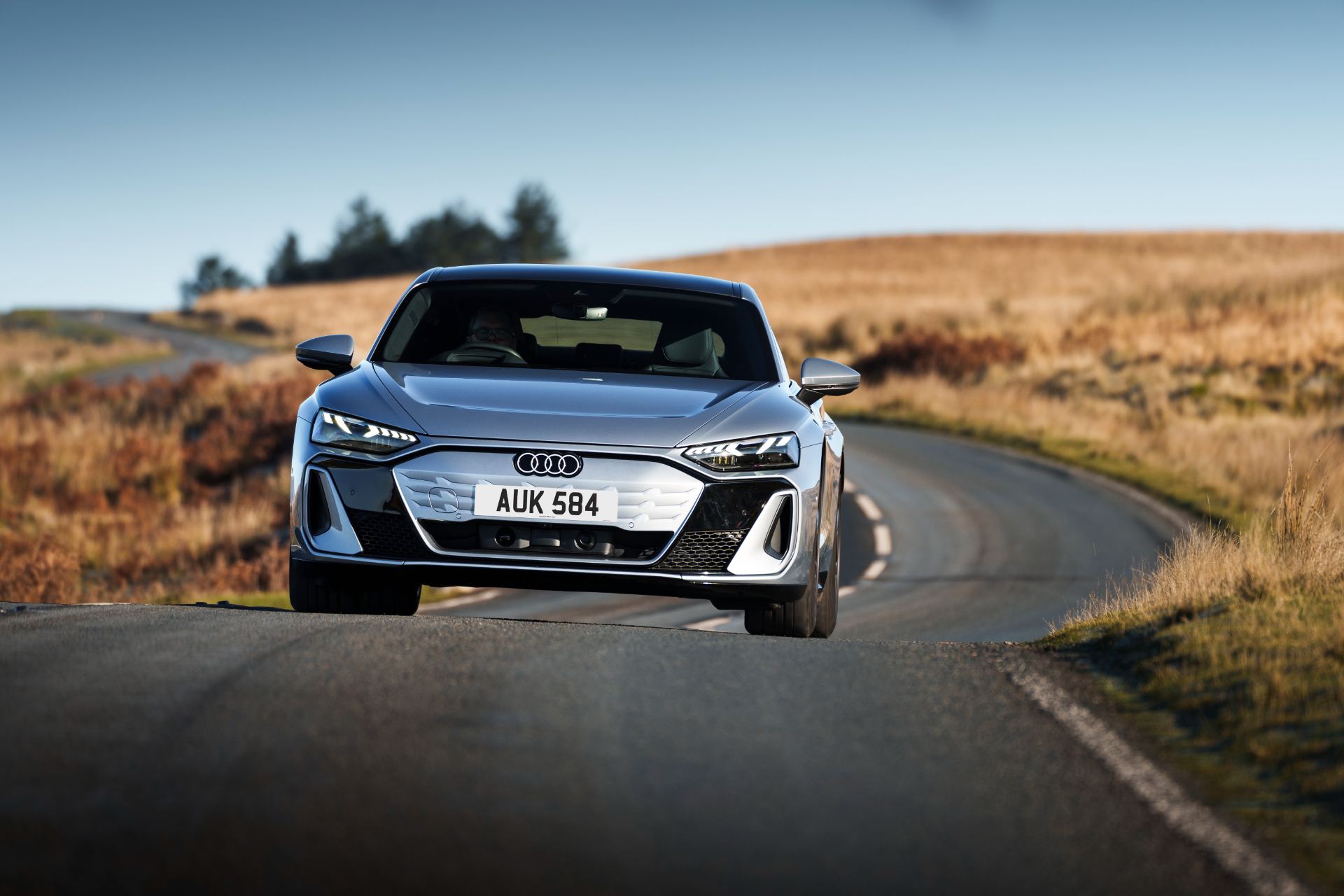 2026 audi e tron gt quattro driving front silver