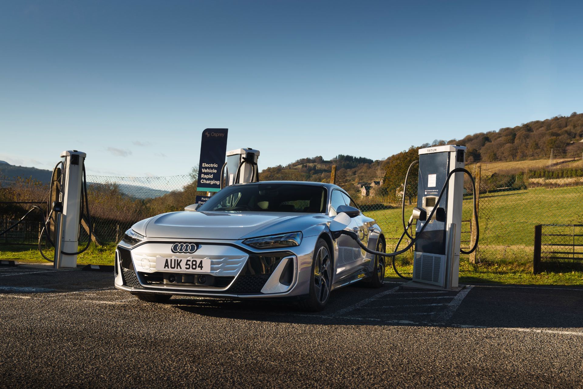 2026 audi e tron gt quattro charging station silver