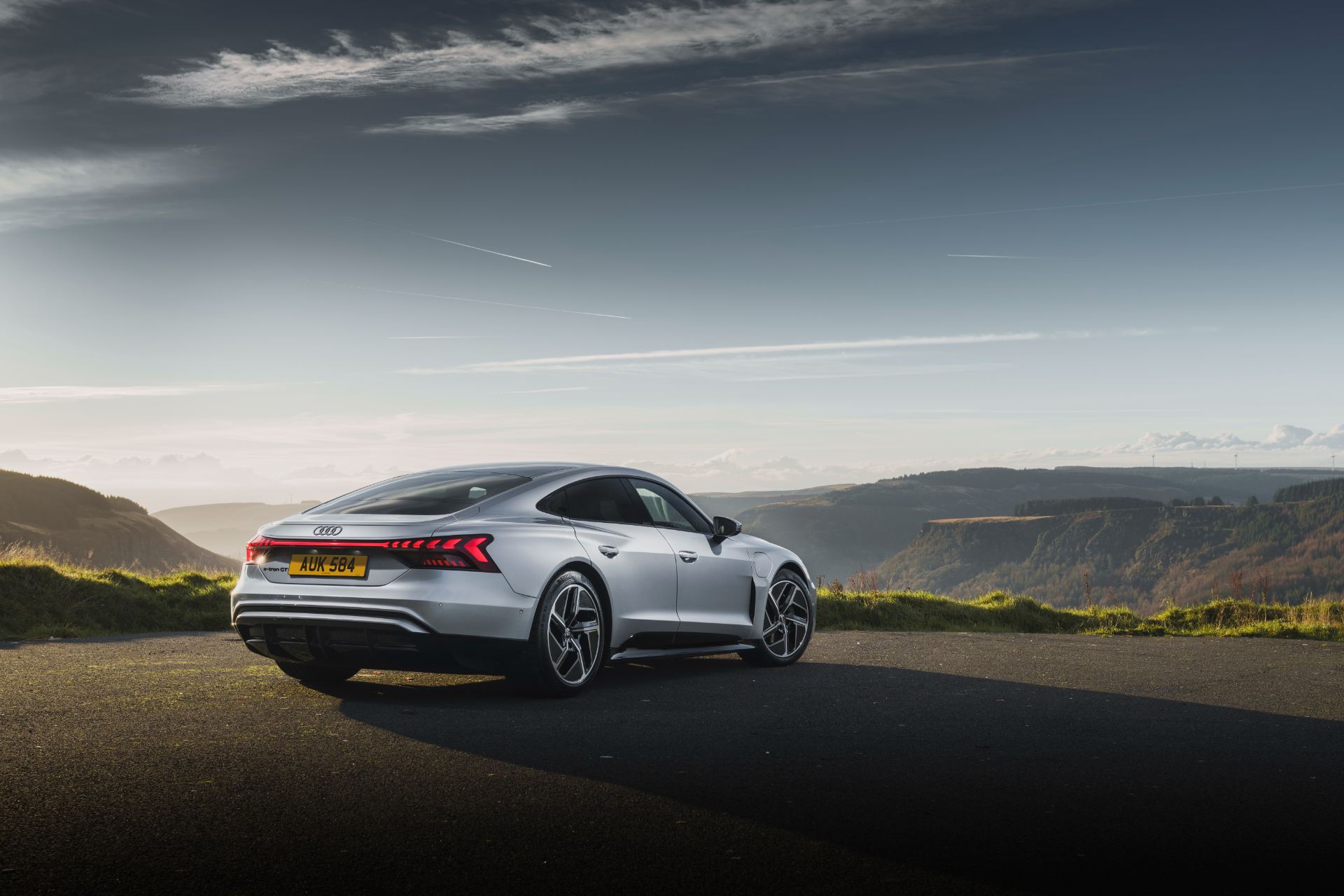 2026 audi e tron gt quattro rear three quarter valley silver