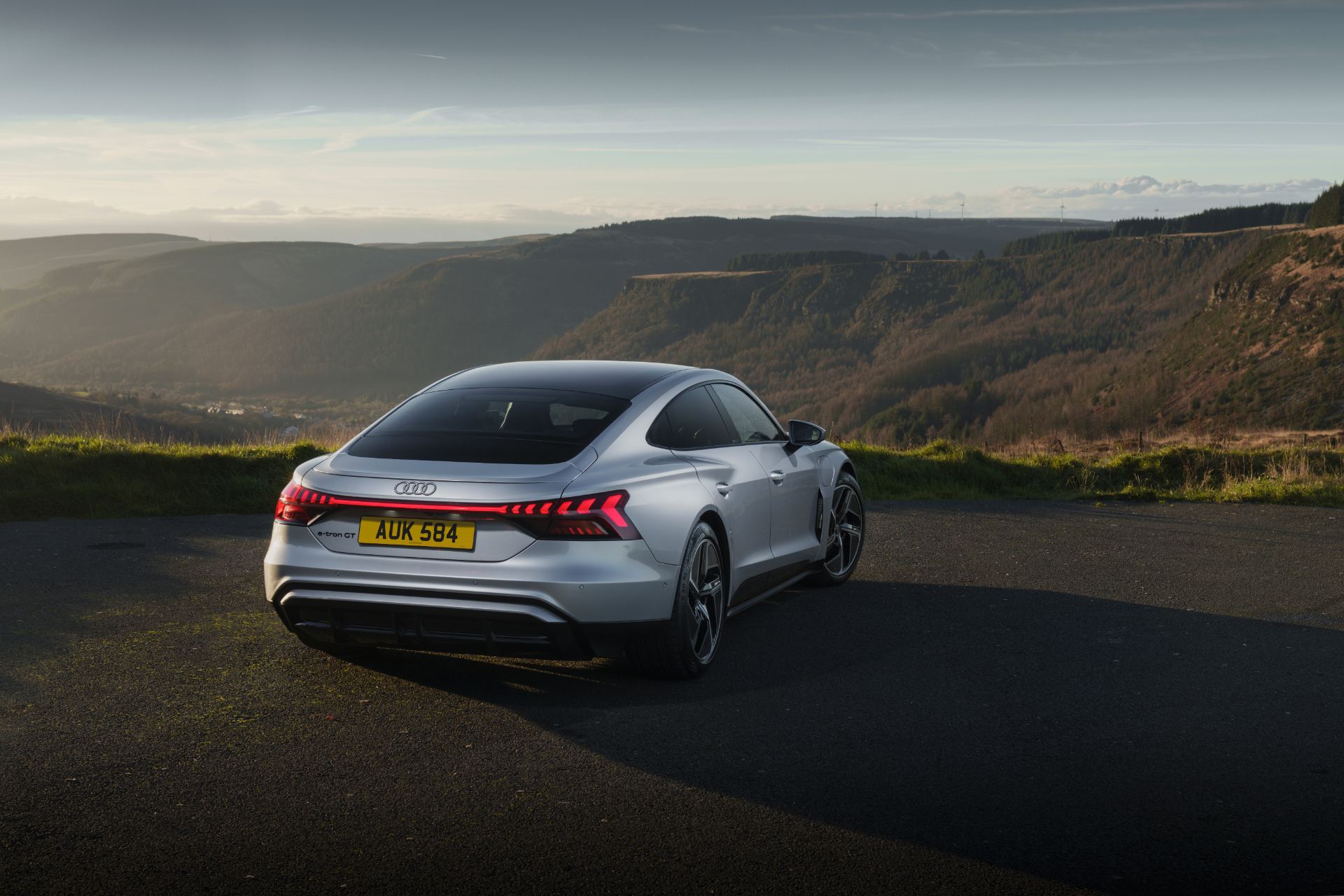 2026 audi e tron gt quattro rear three quarter silver