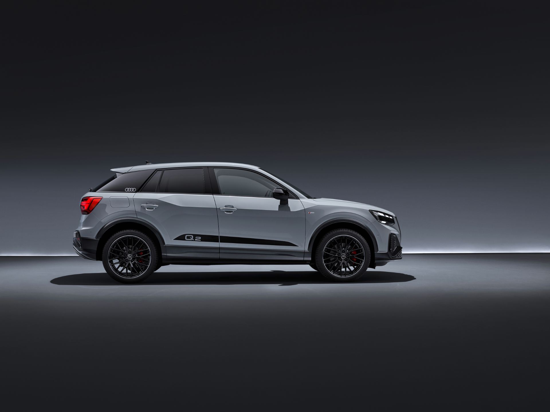 2025 audi q2 side profile studio grey