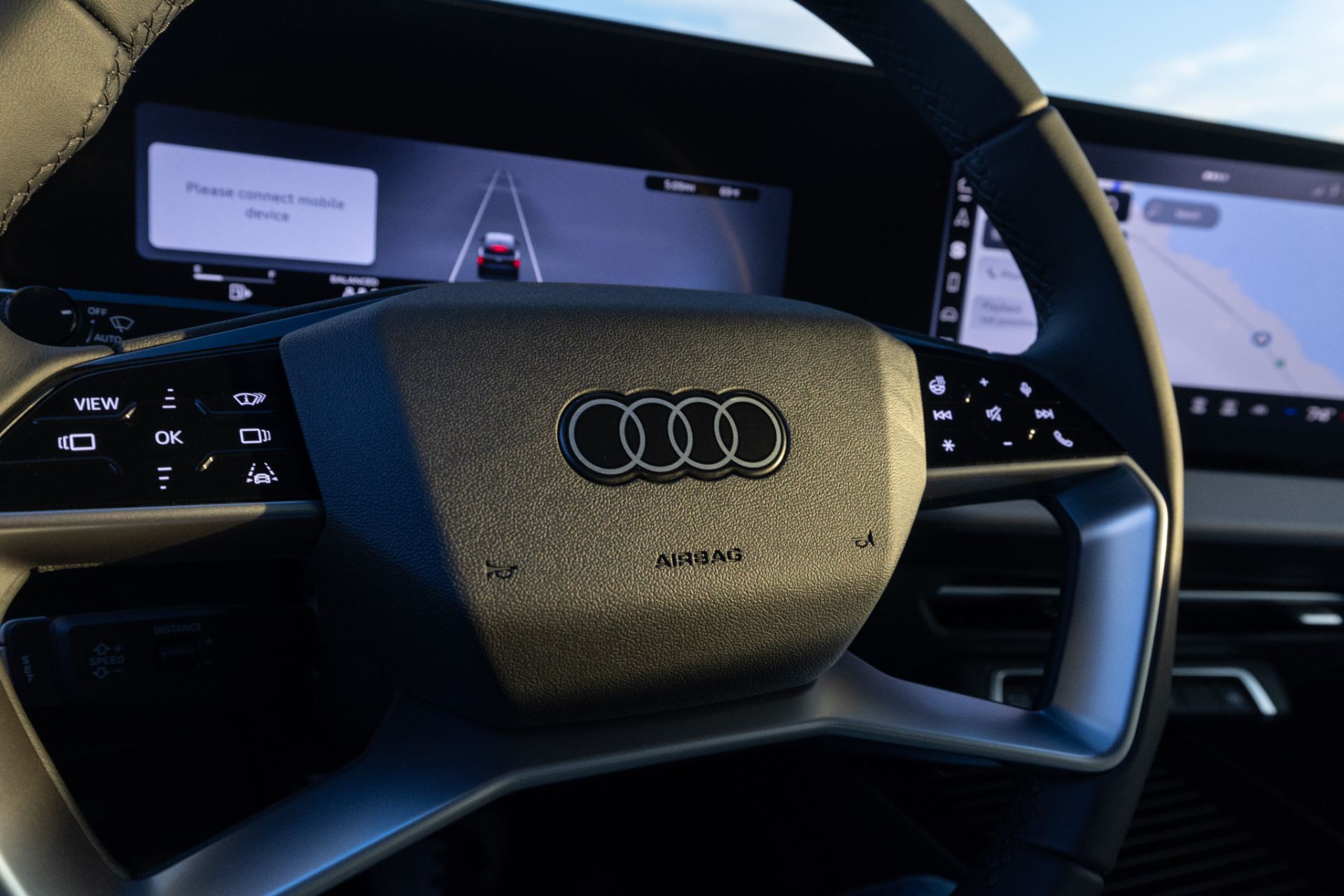 2026 audi q3 interior steering wheel close
