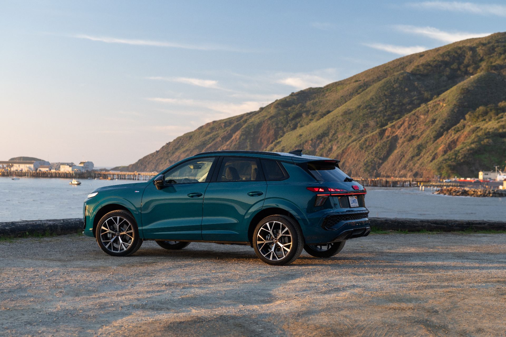 2026 audi q3 rear three quarter harbour teal