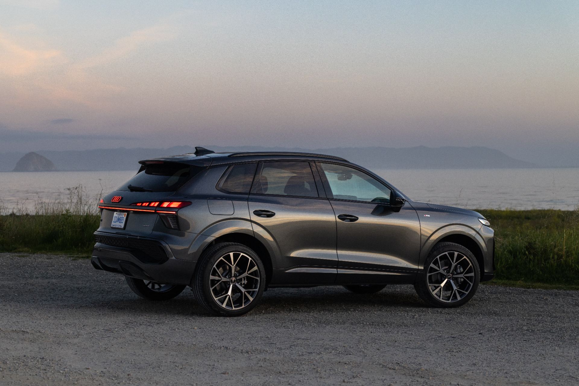 2026 audi q3 rear three quarter coast grey