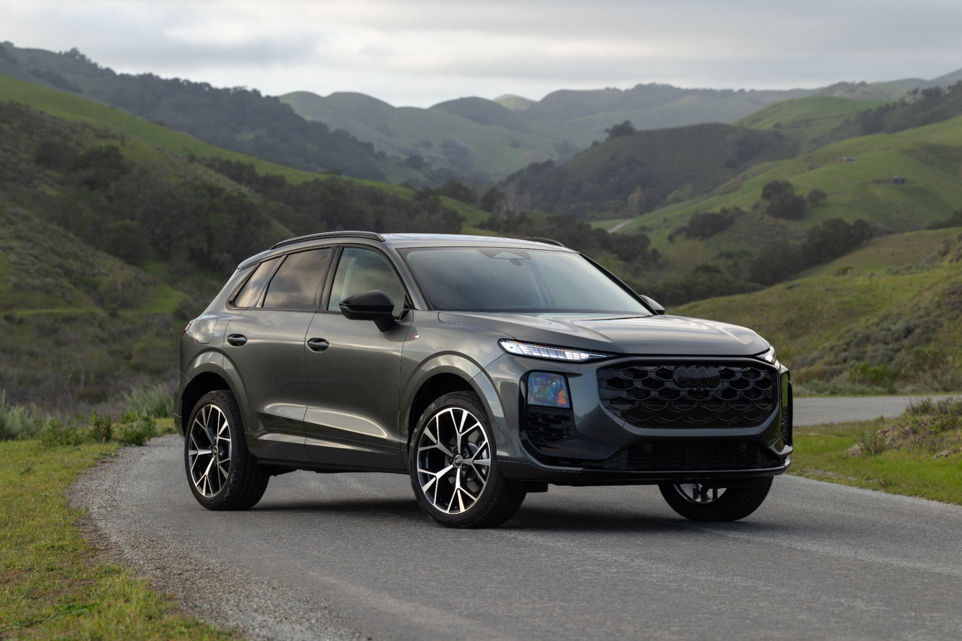 2026 audi q3 front three quarter valley road grey