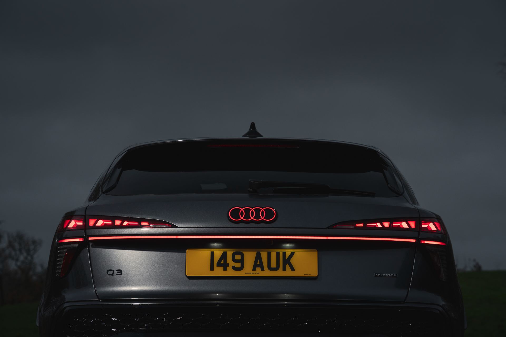 2026 audi q3 sportback rear illuminated rings night