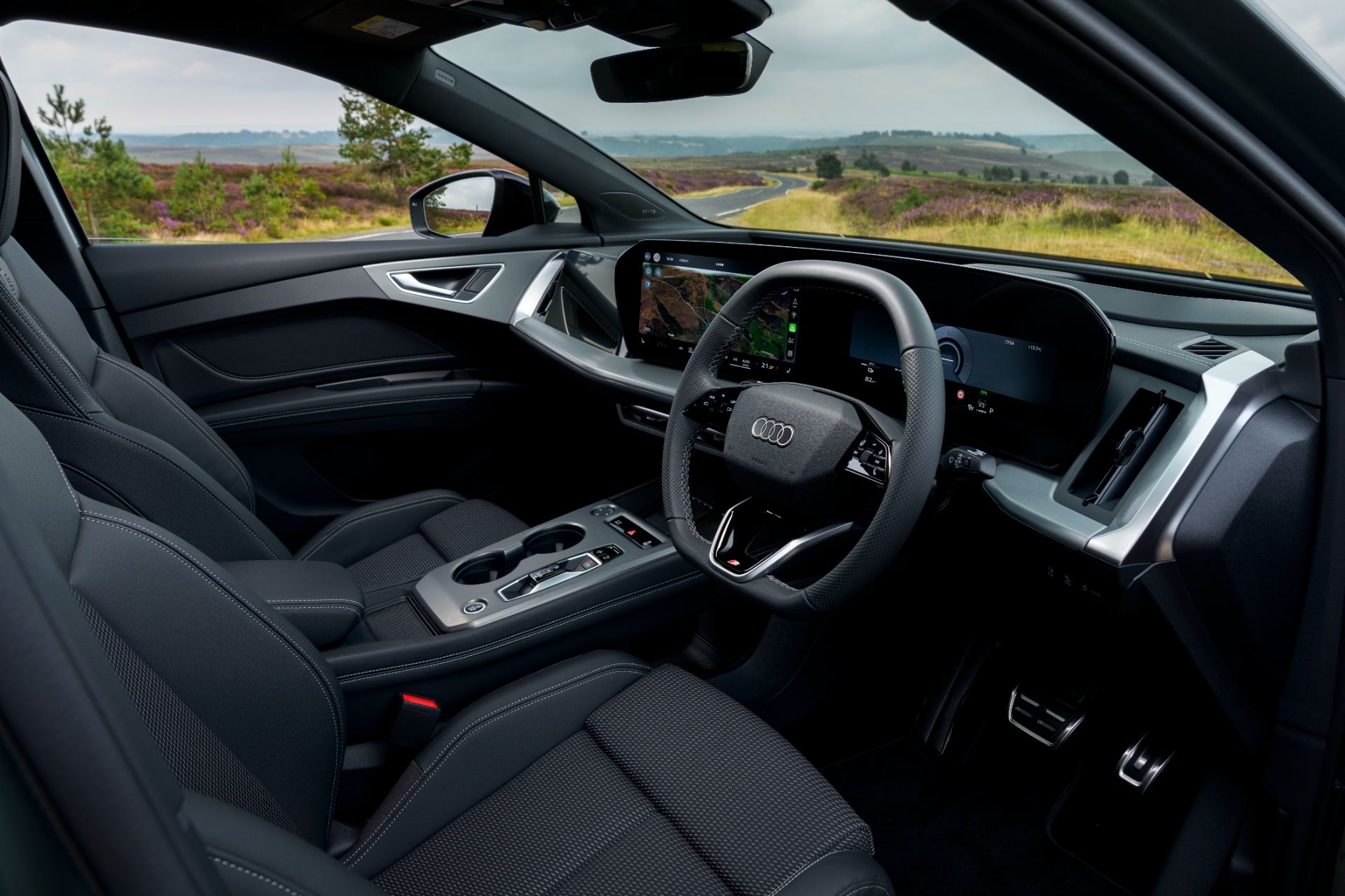 2026 audi q4 e tron interior cockpit side view