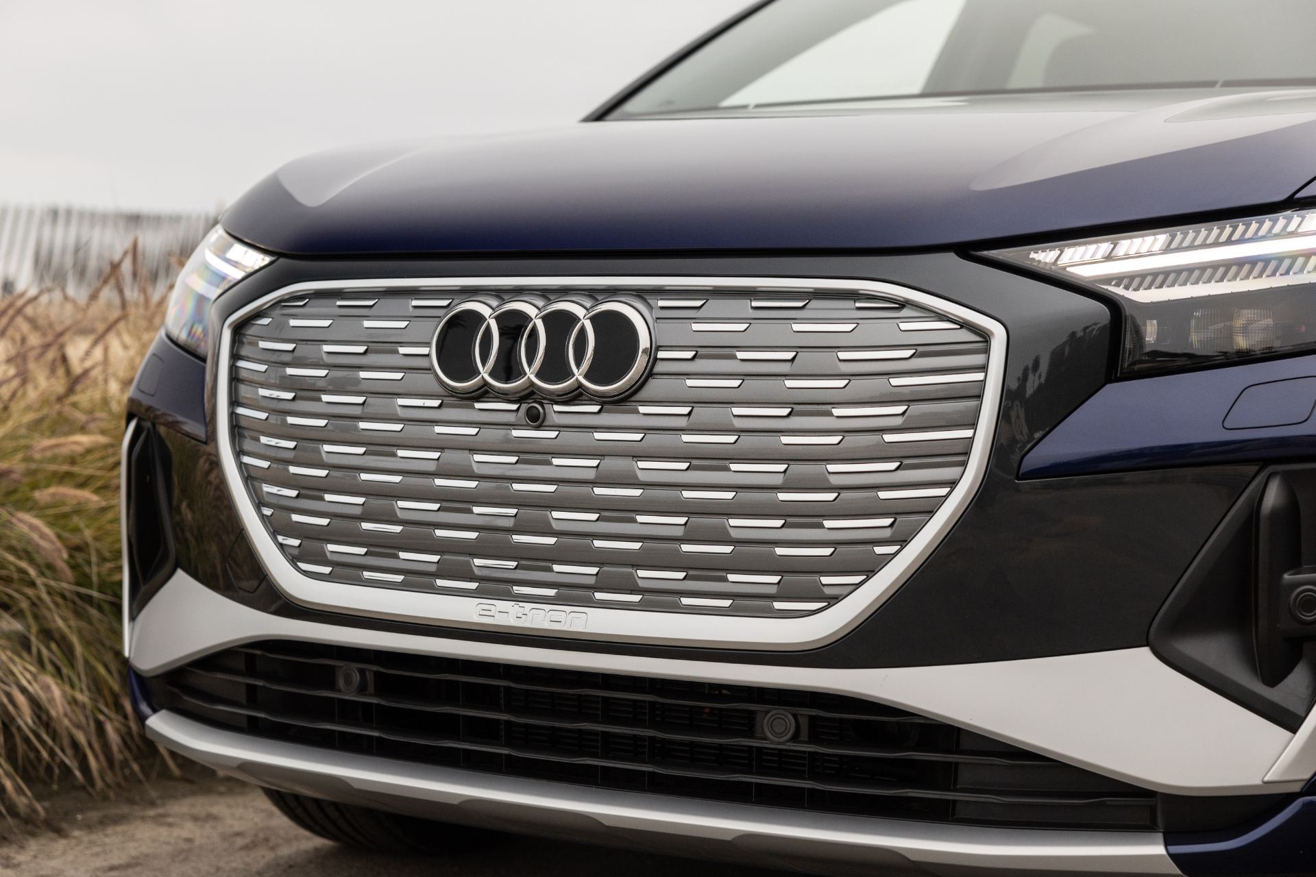 2026 audi q4 e tron grille blue