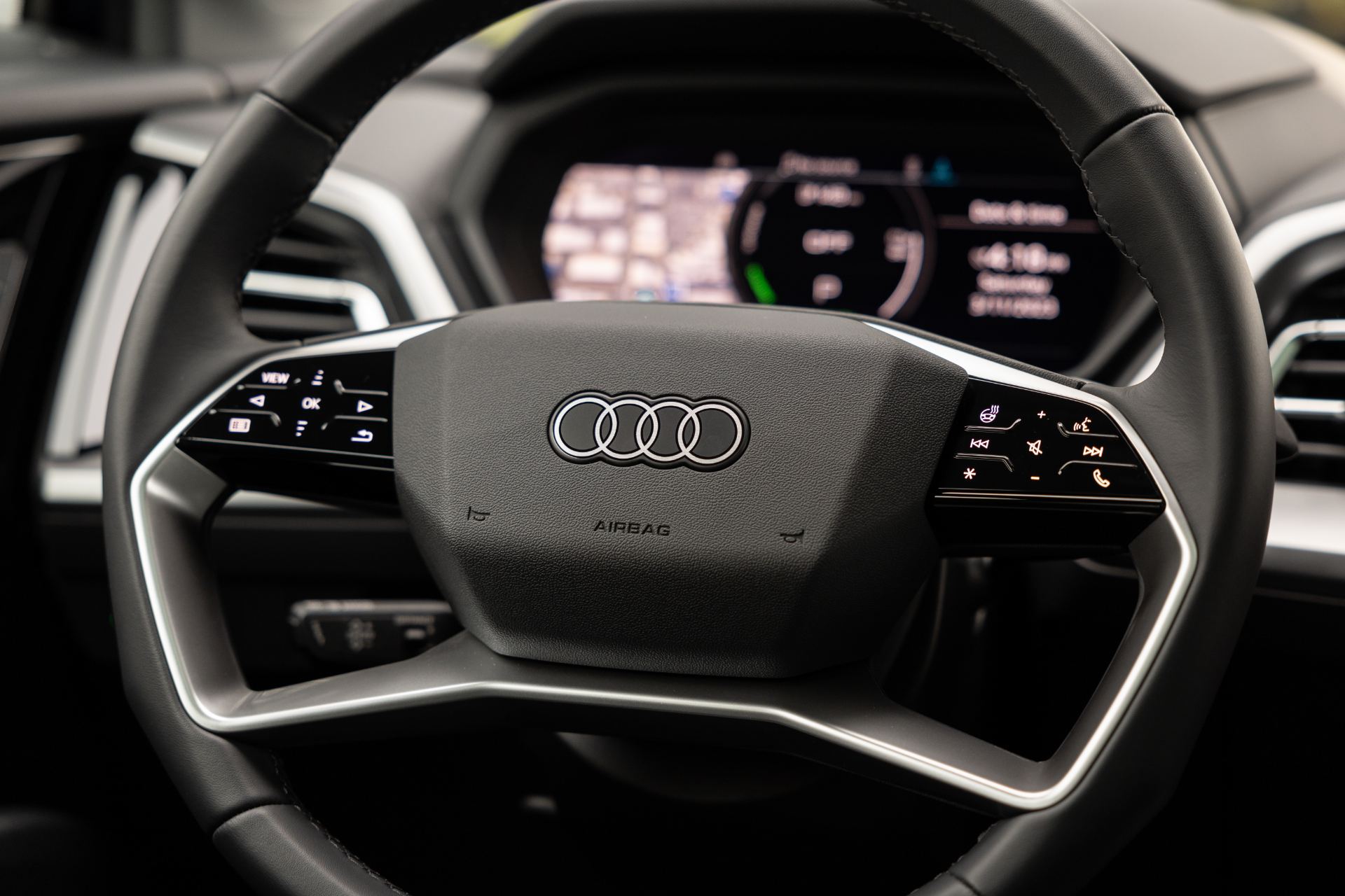 2026 audi q4 e tron interior steering wheel
