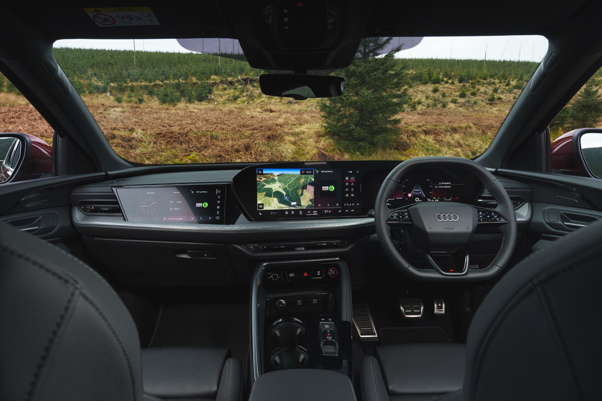 2026 audi q5 suv interior dashboard from rear seats
