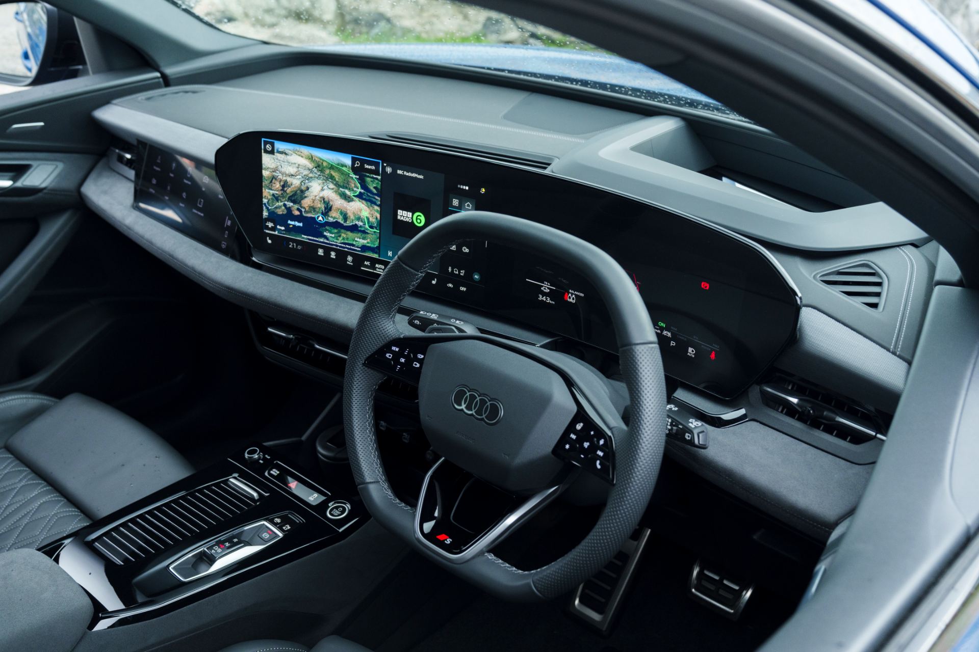 2026 audi q6 e tron interior steering wheel