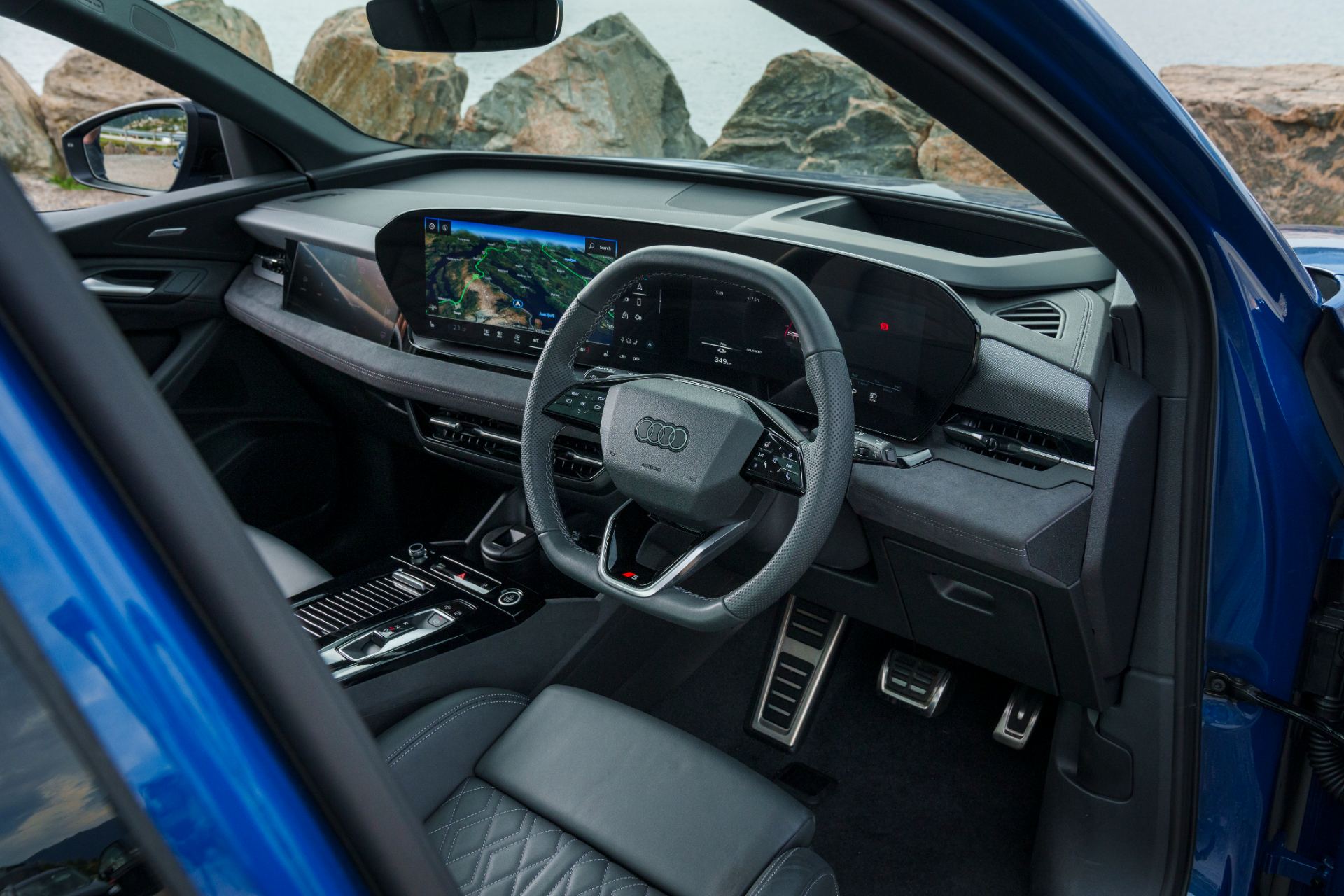 2026 audi q6 e tron interior cockpit driver door
