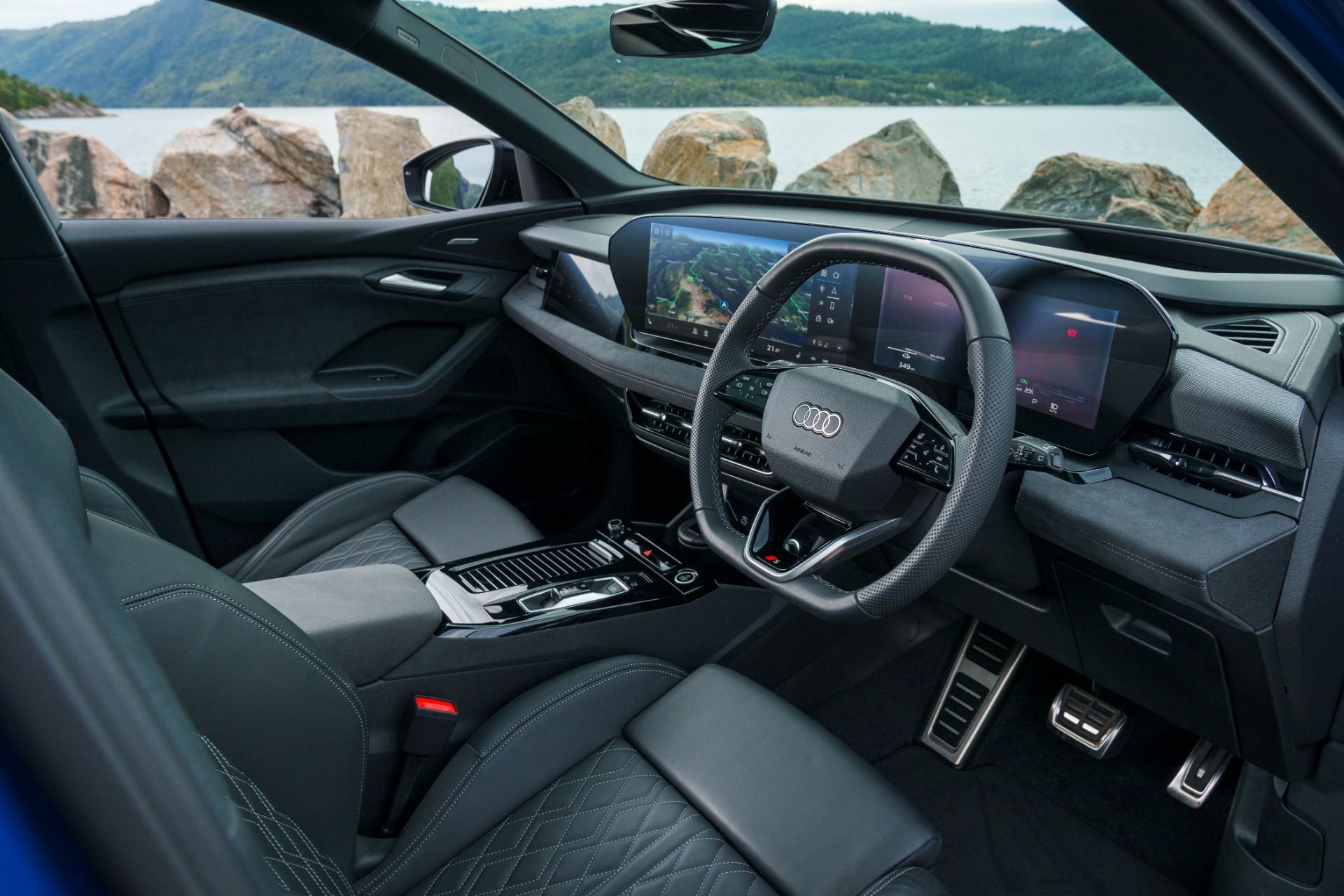2026 audi q6 e tron interior cockpit passenger side