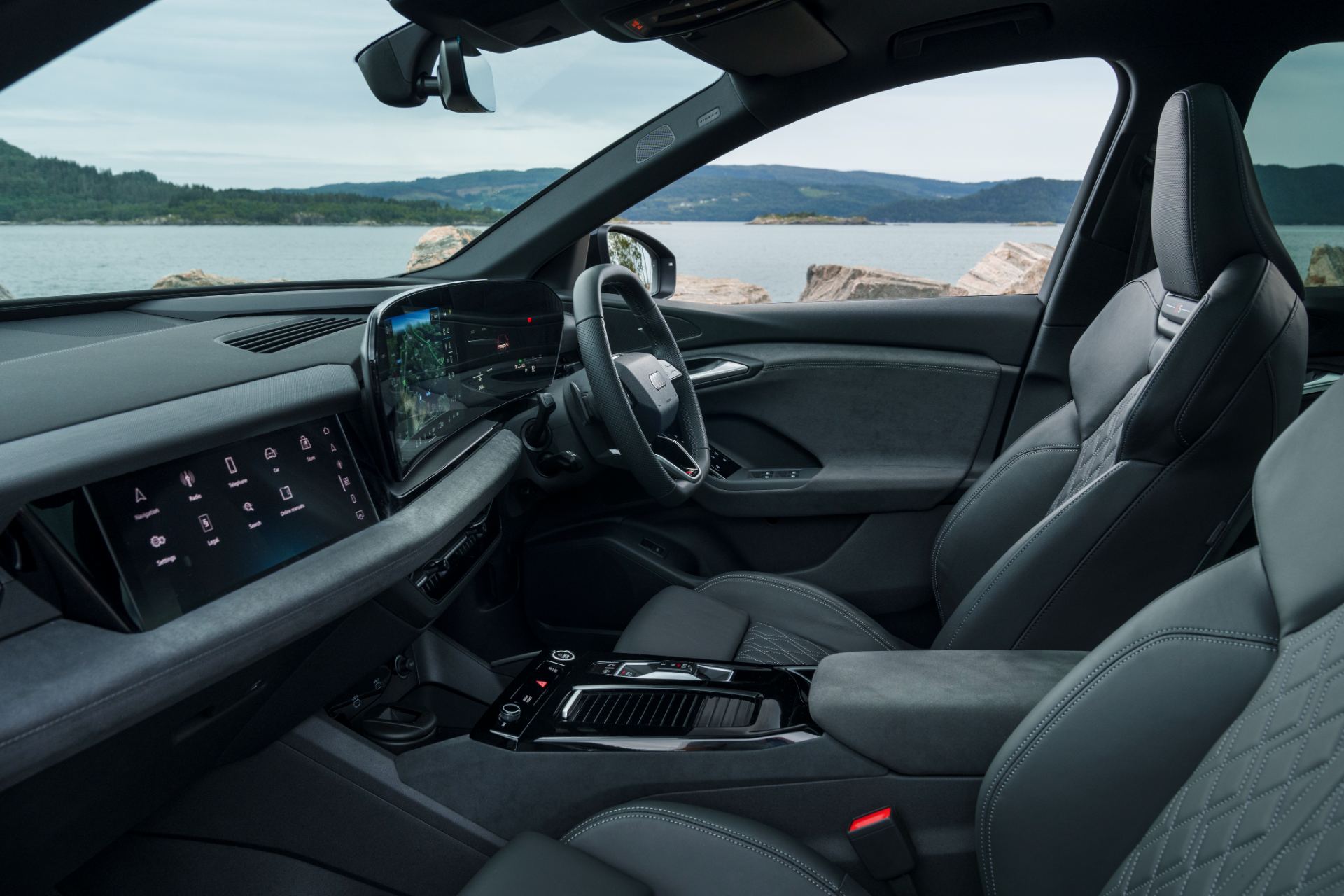 2026 audi q6 e tron interior dashboard passenger side
