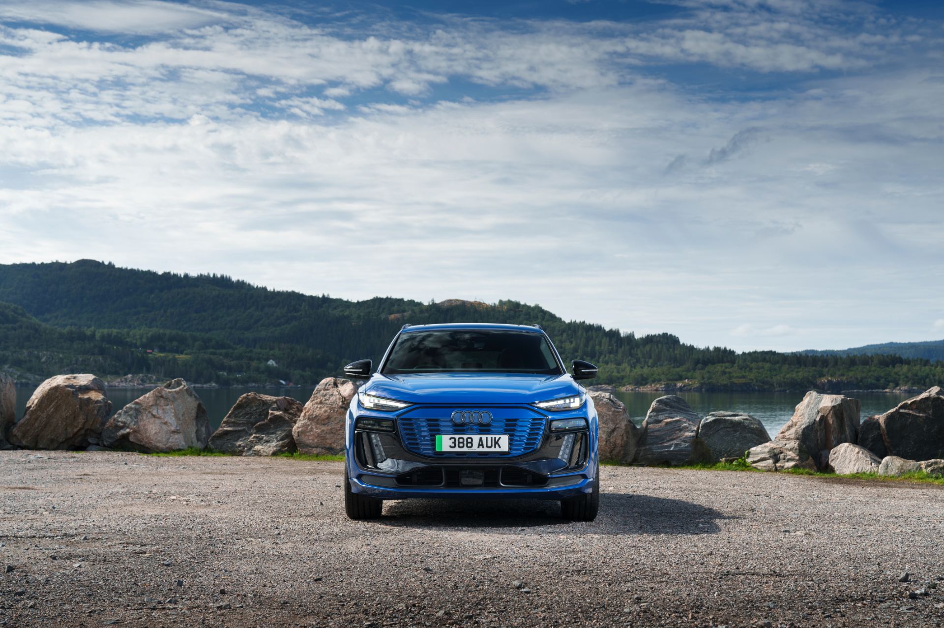 2026 audi q6 e tron front blue