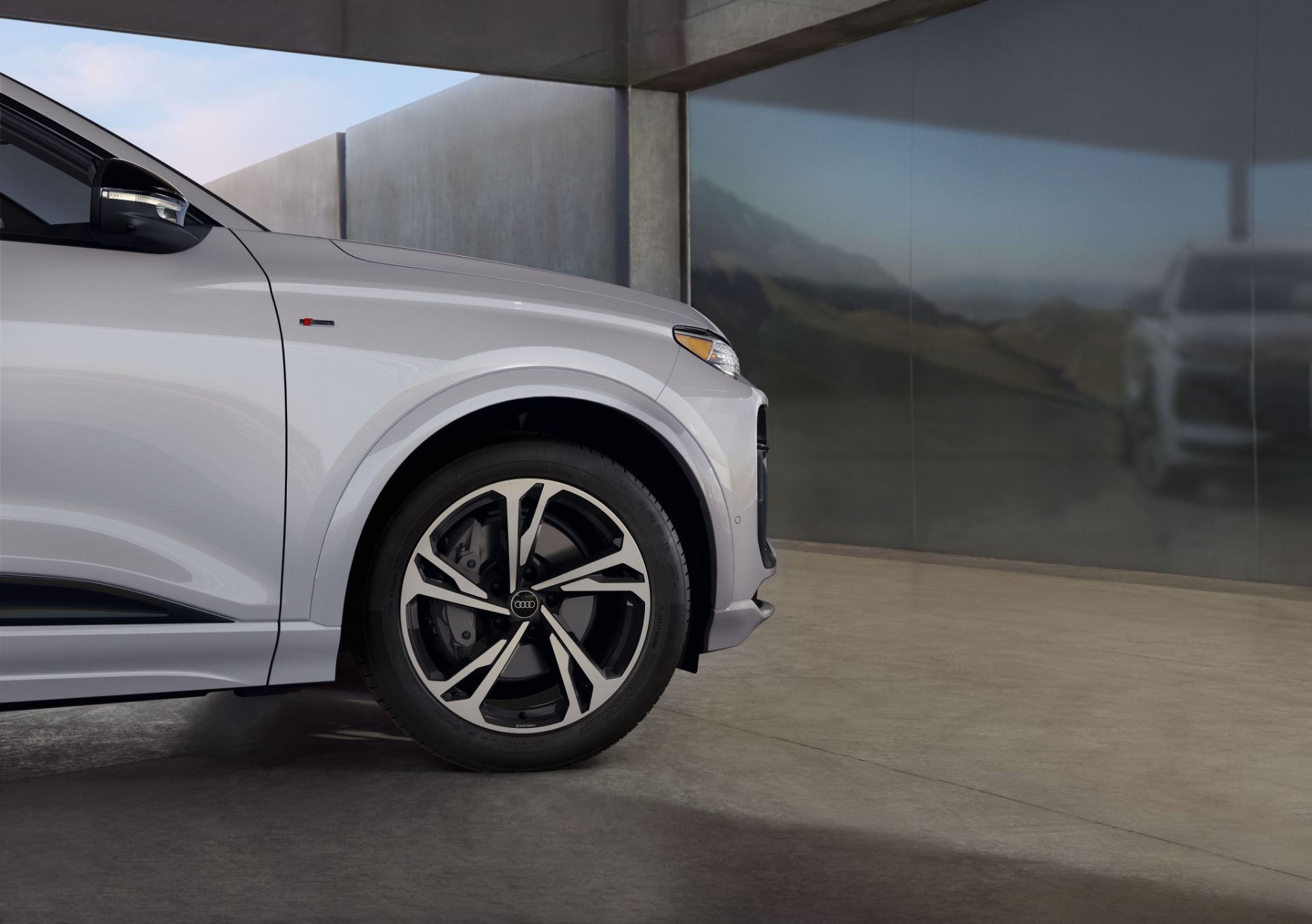 2027 audi q6 e tron front wheel white