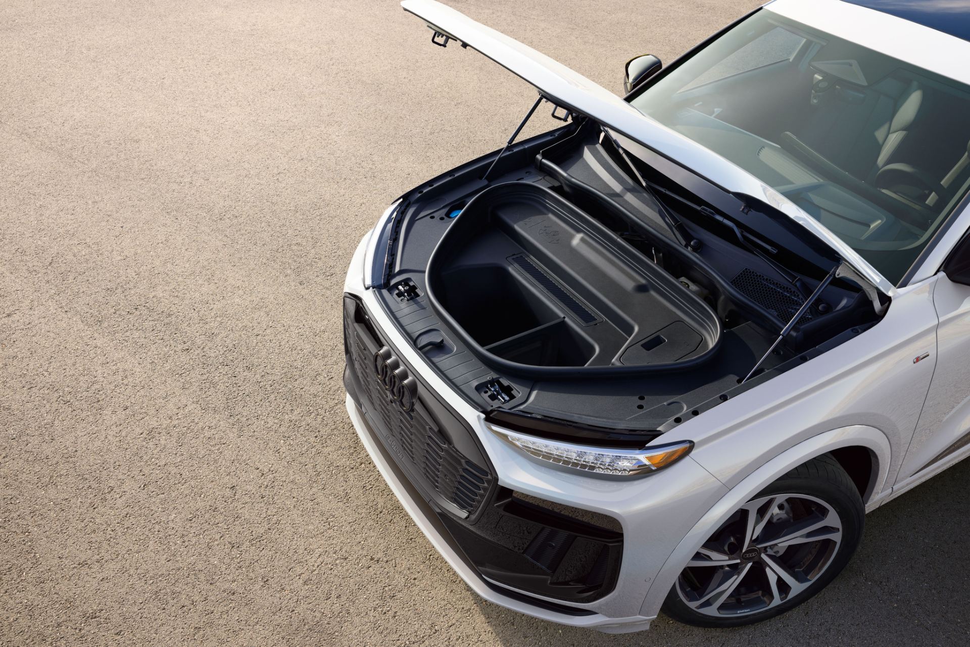 2027 audi q6 e tron front trunk white