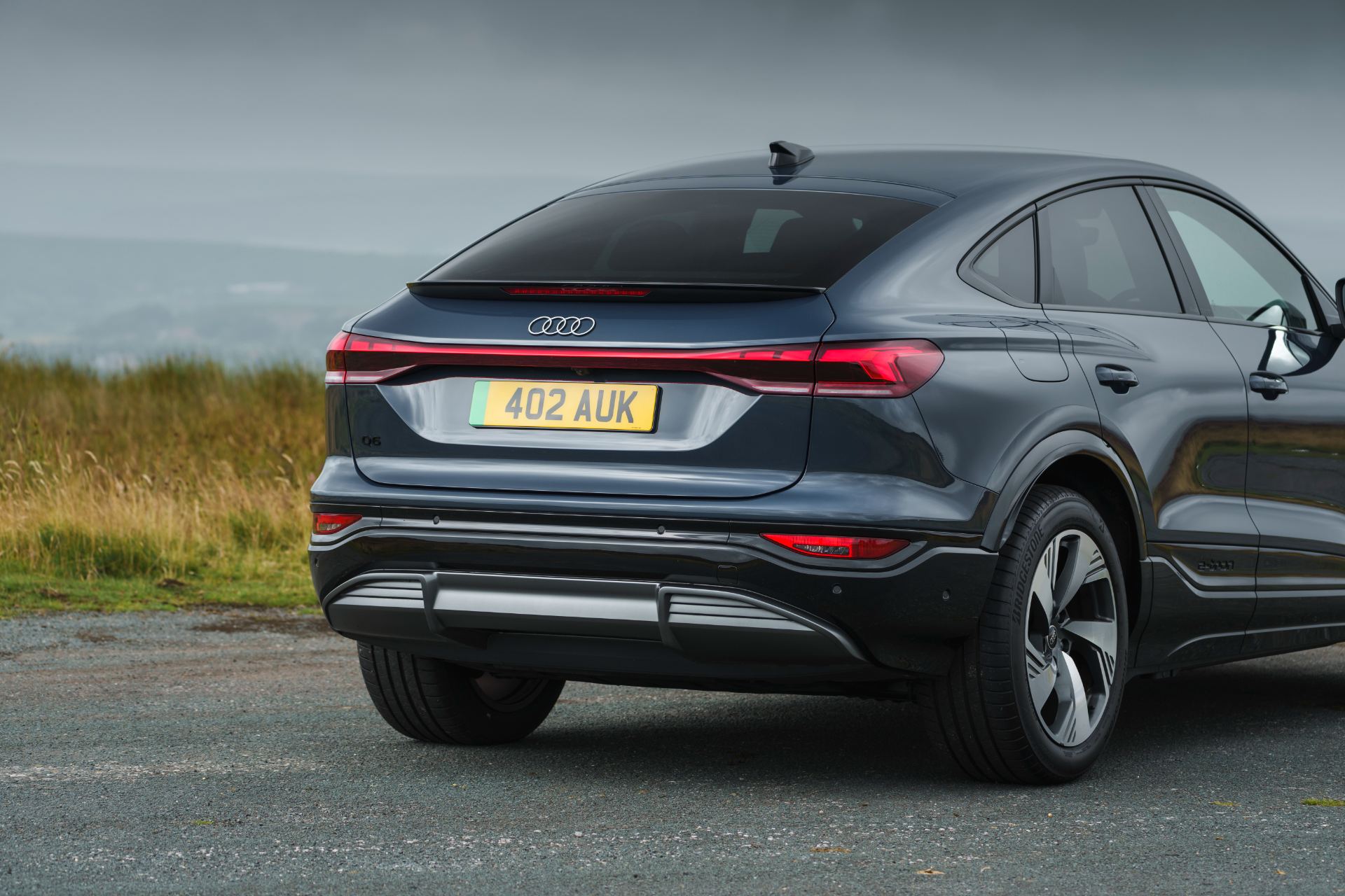 2026 audi q6 sportback e tron rear light signature grey