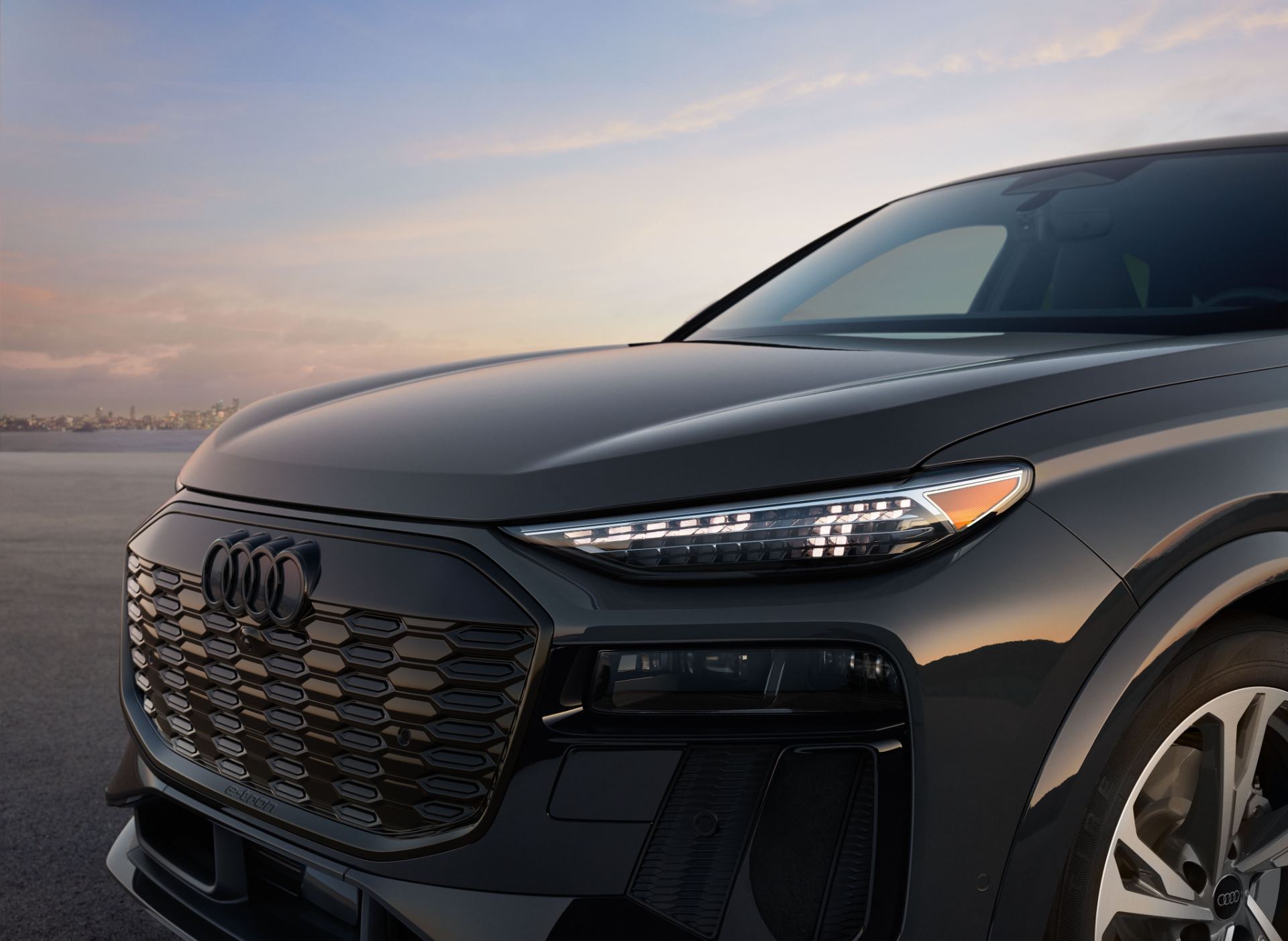 2027 audi q6 sportback e tron front detail grey