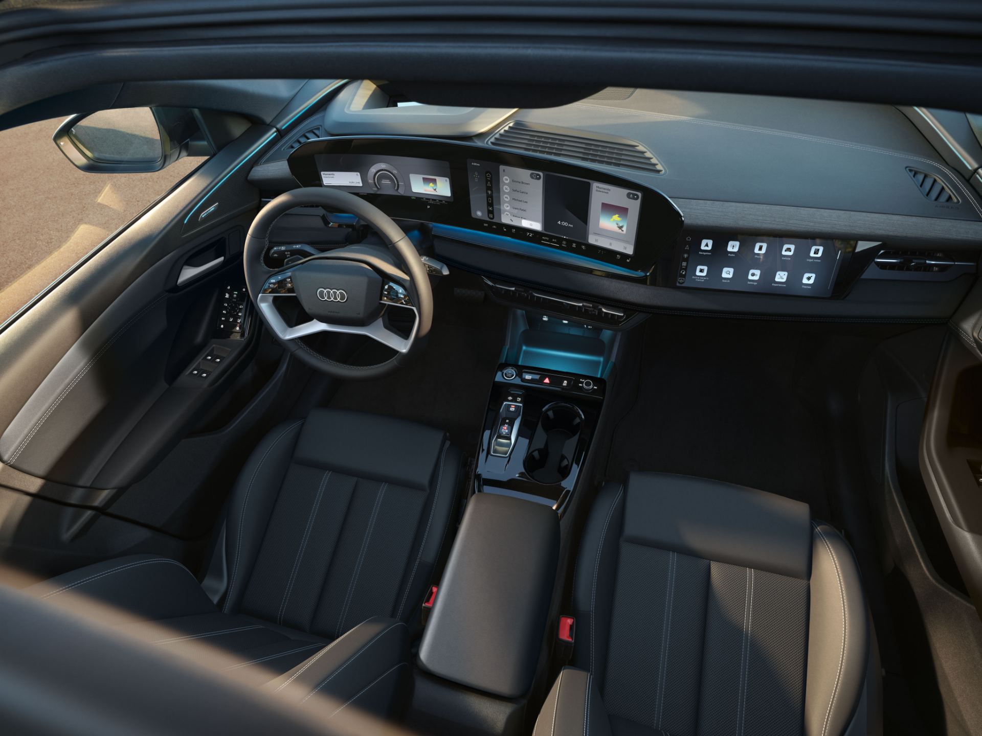 2027 audi q6 sportback e tron interior overhead cockpit