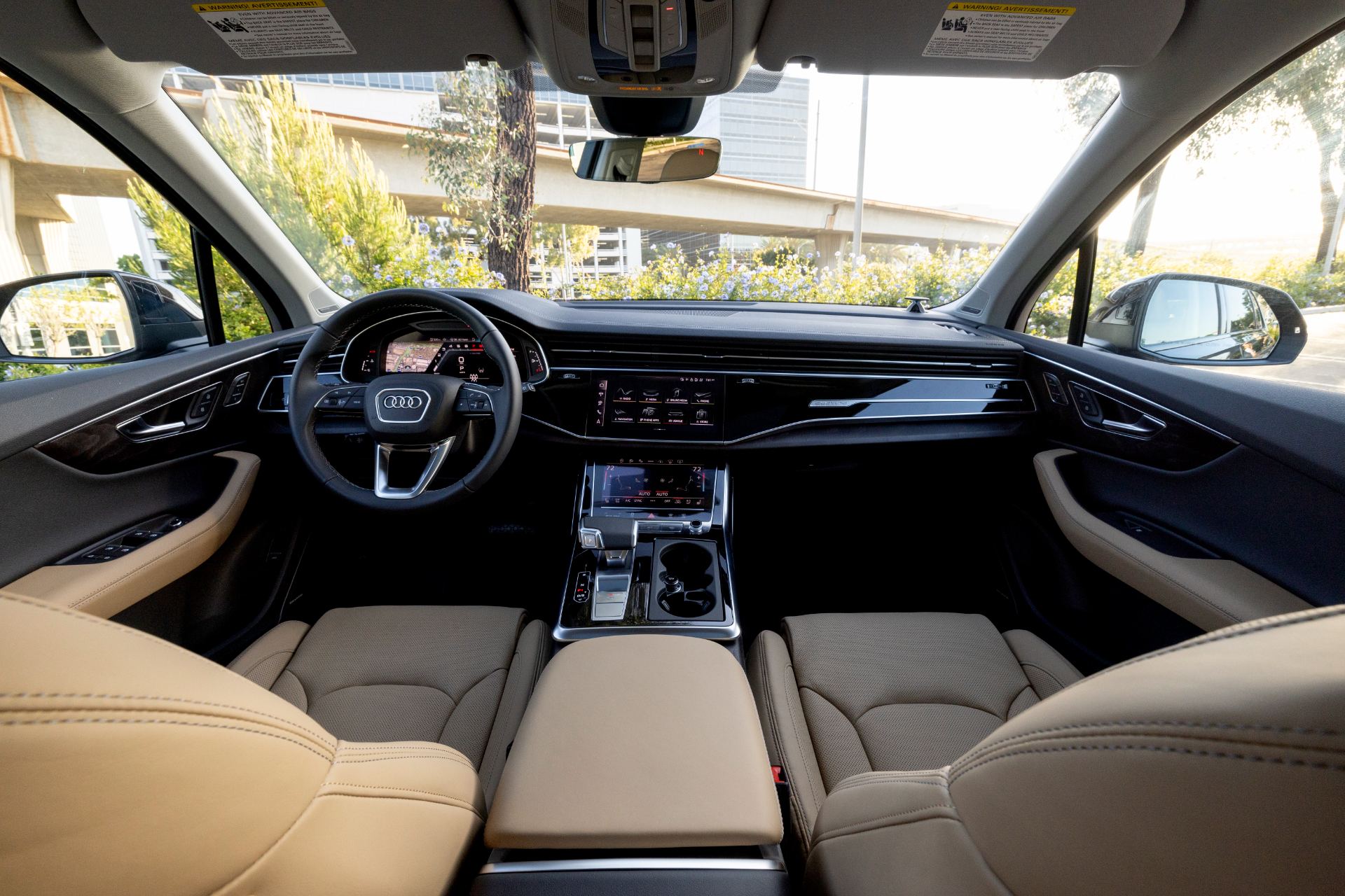 2026 audi q7 interior dashboard tan leather