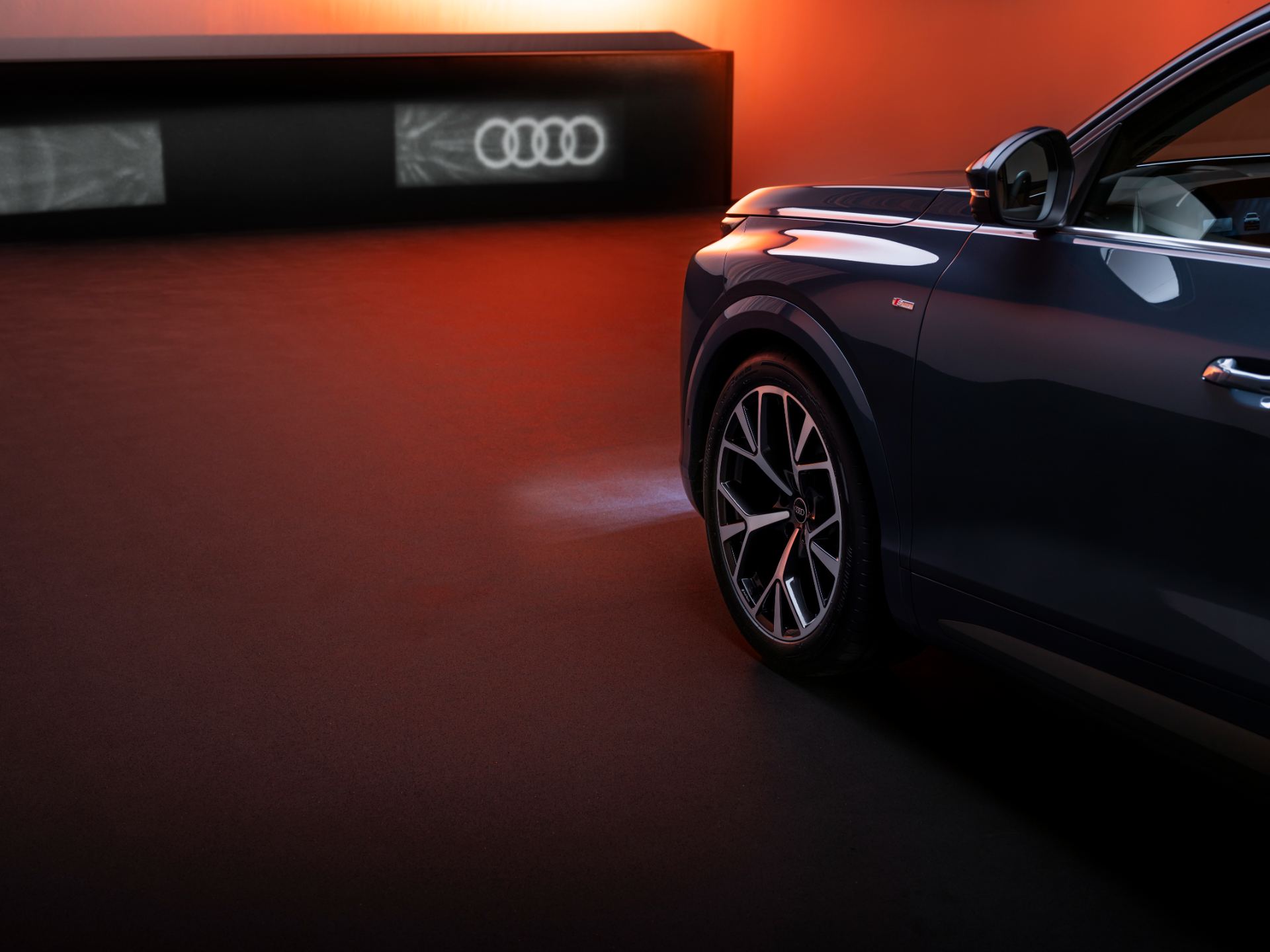 2026 audi q7 suv front wheel arch studio blue