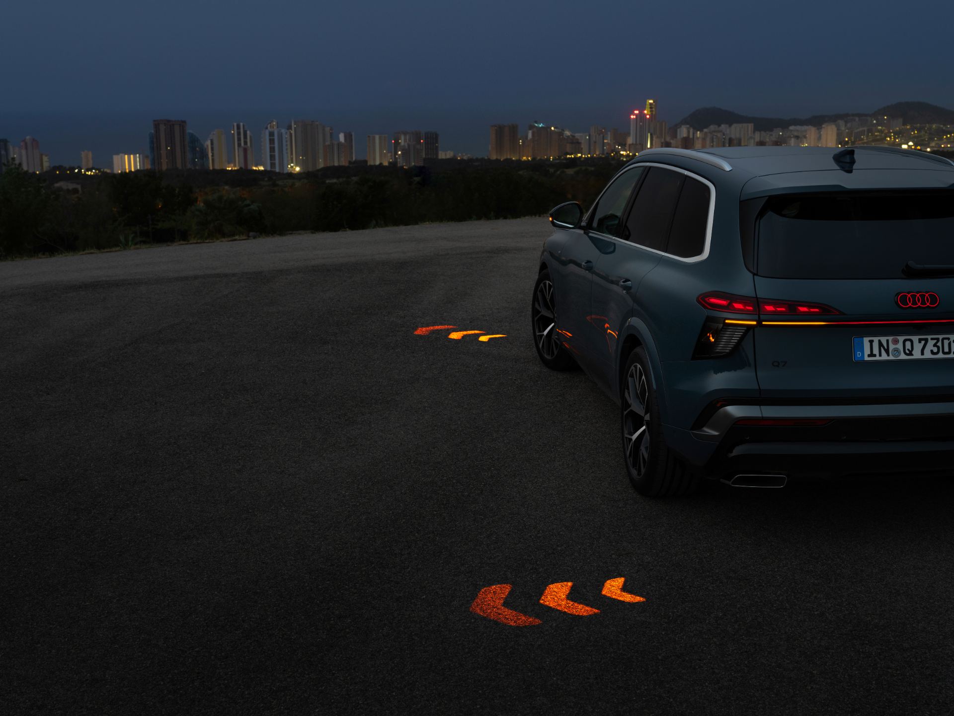 2026 audi q7 suv ground light projection night