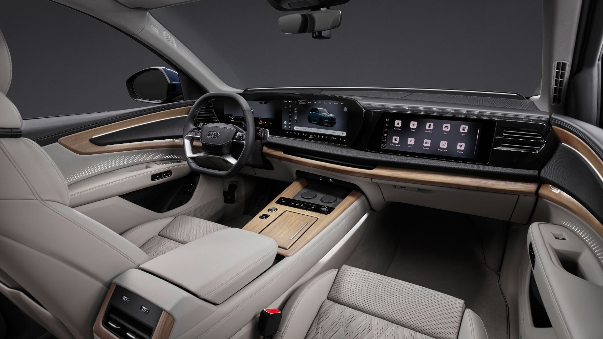 2026 audi q7 suv interior dashboard passenger side