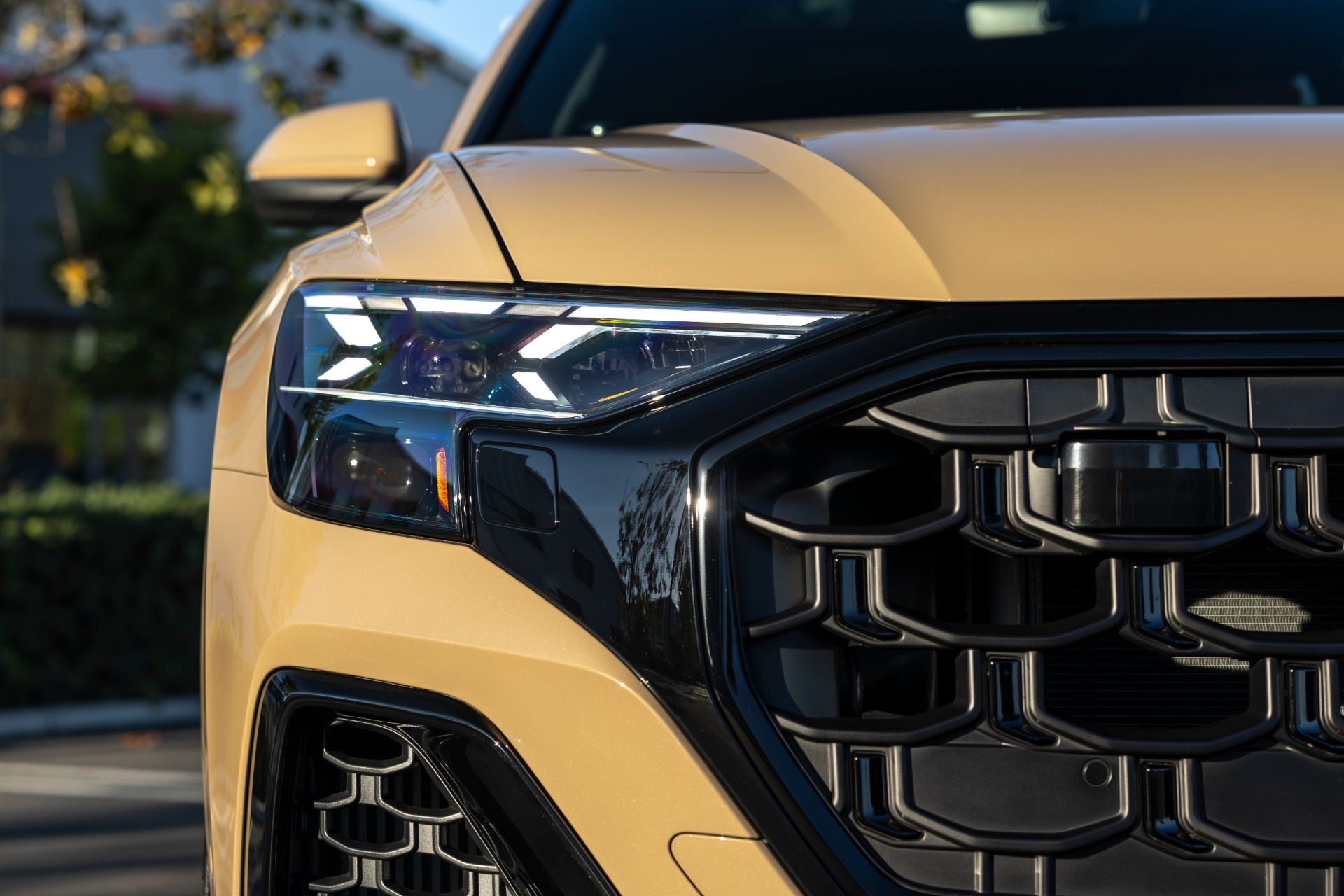 2027 audi q8 headlight close beige