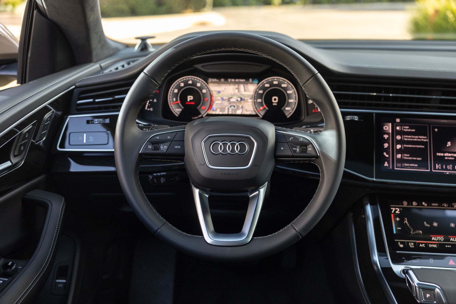 2027 audi q8 interior steering wheel front view
