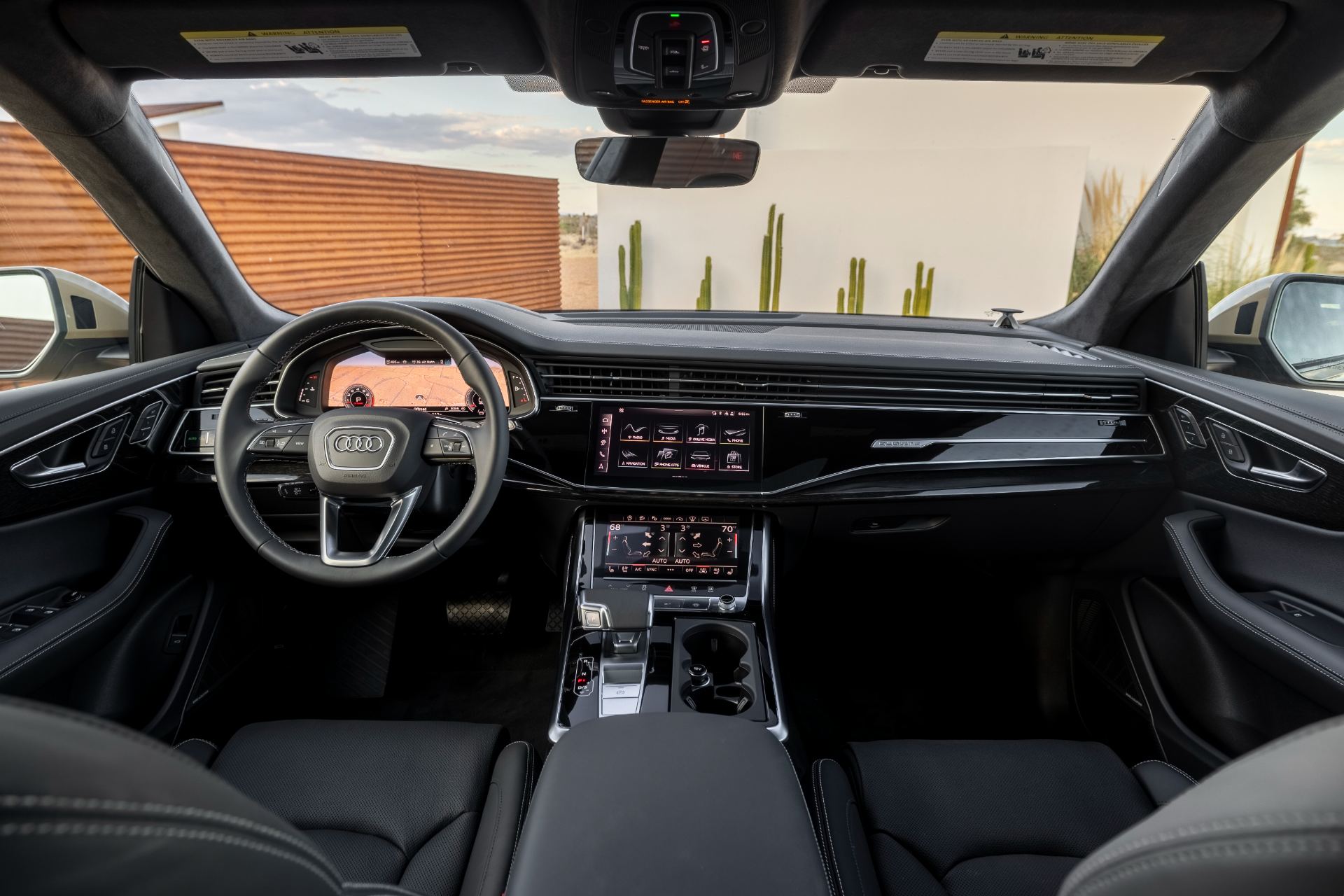 2027 audi q8 interior dashboard front view