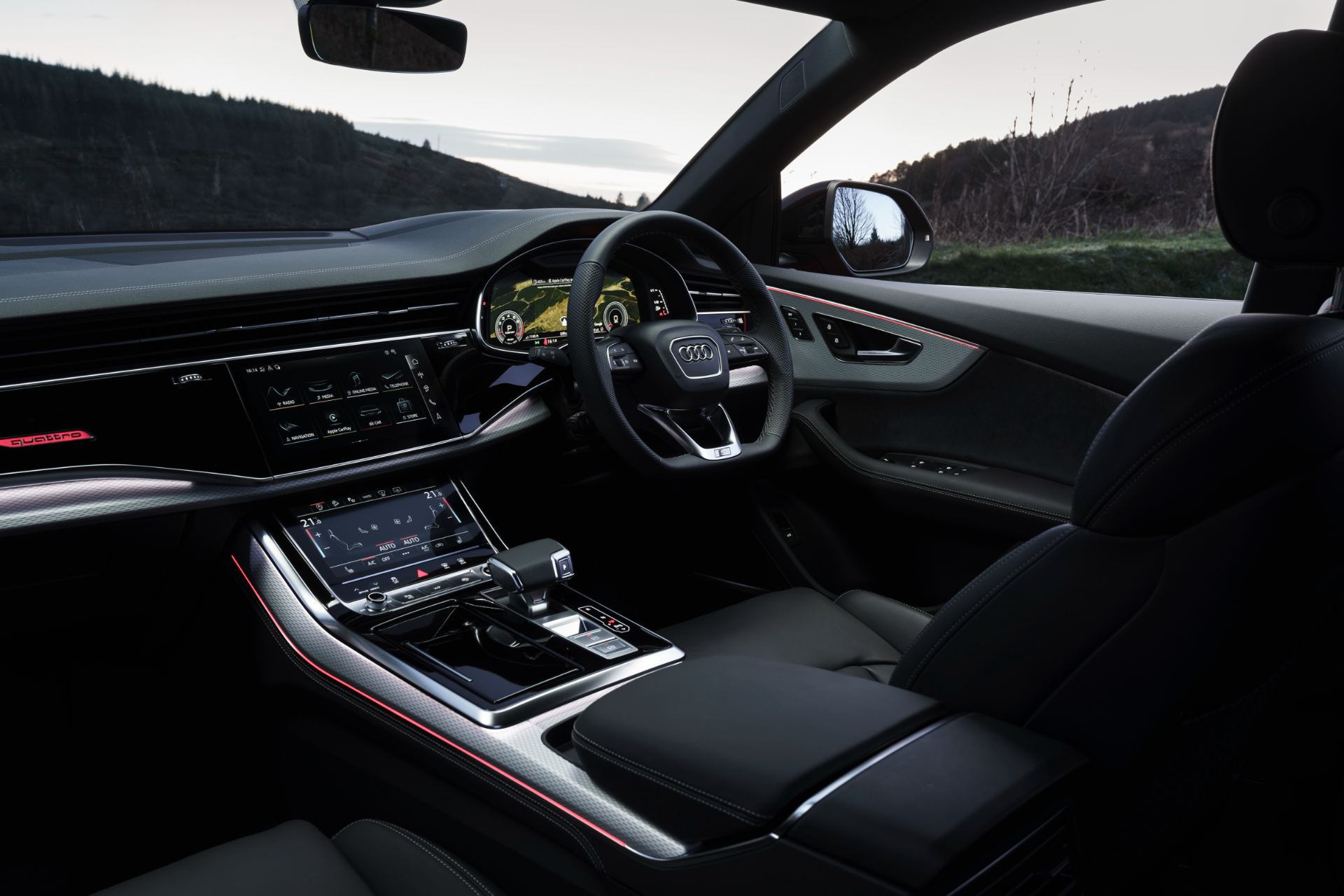 2026 audi q8 suv interior cockpit side view