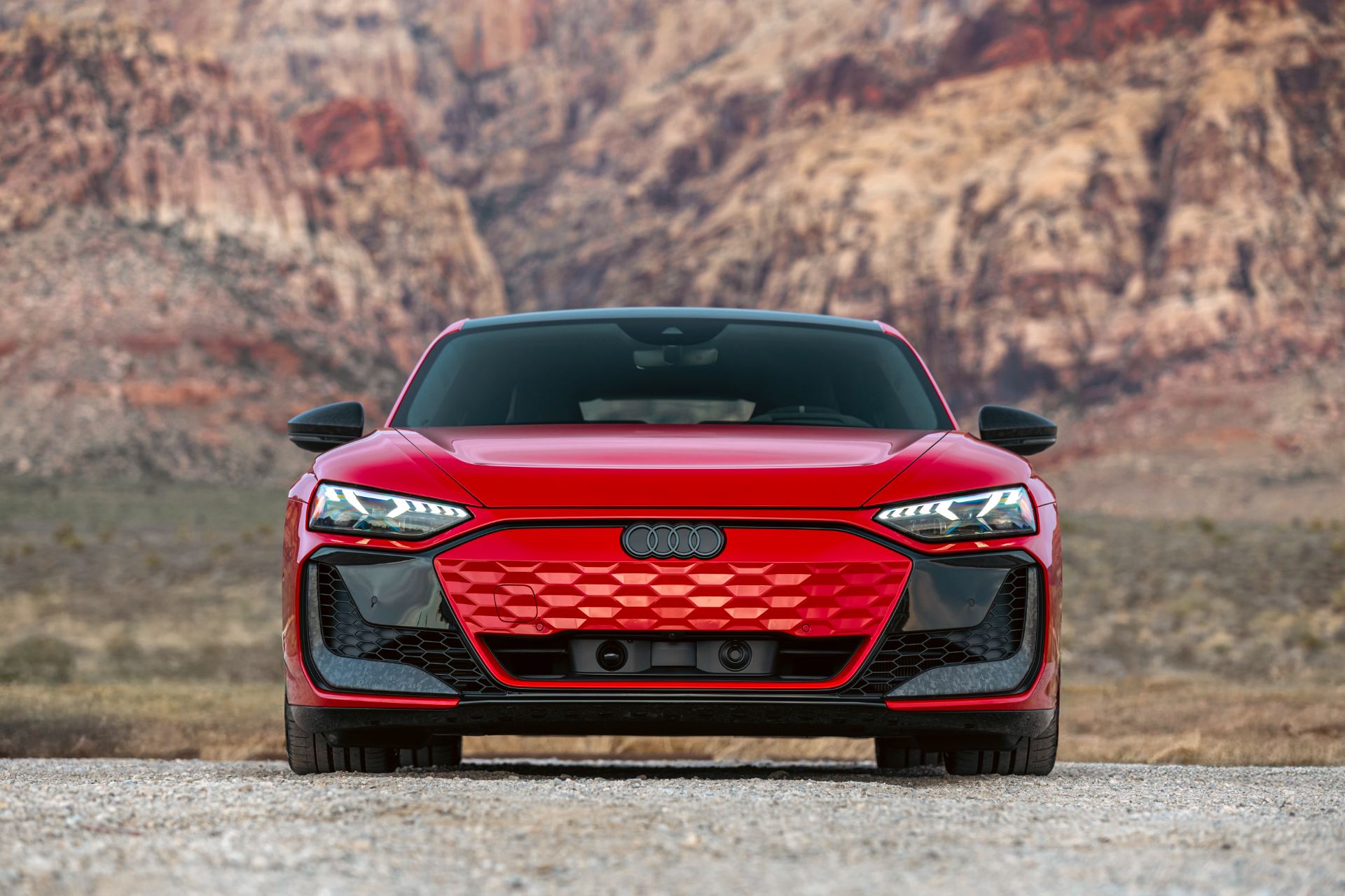2026 audi rs e tron gt performance front red rock canyon red