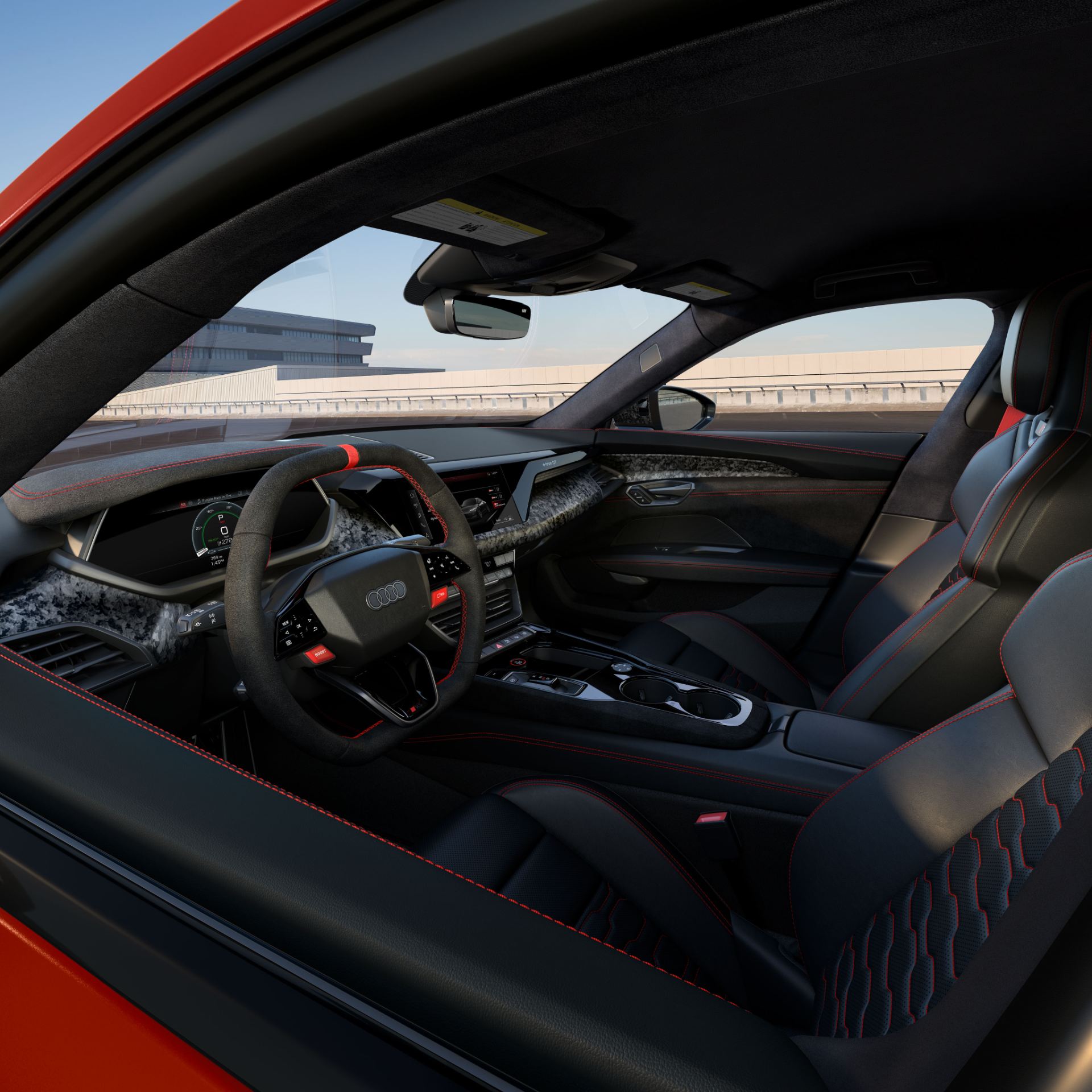 2026 audi rs e tron gt performance interior cockpit door view