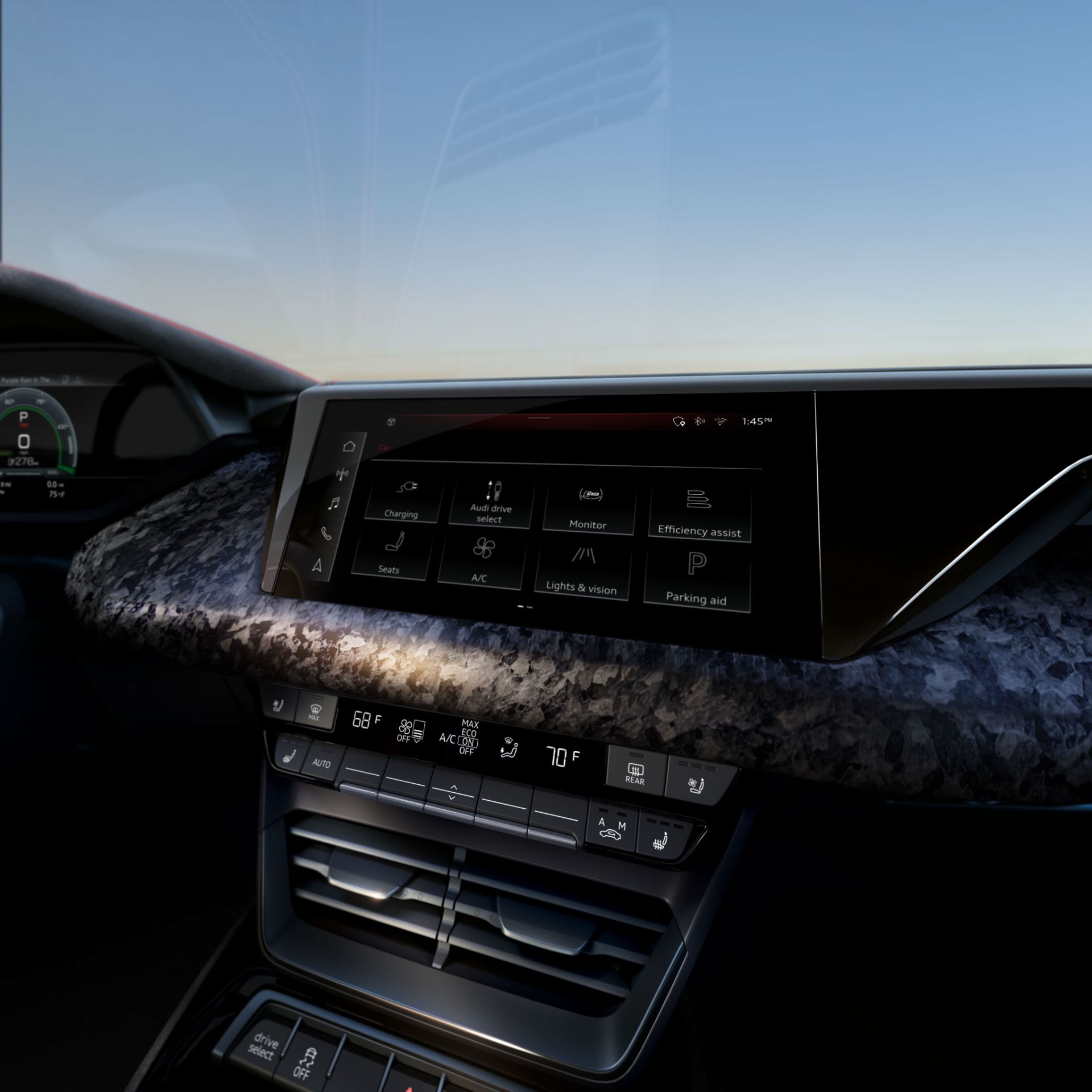 2026 audi rs e tron gt performance interior infotainment screen