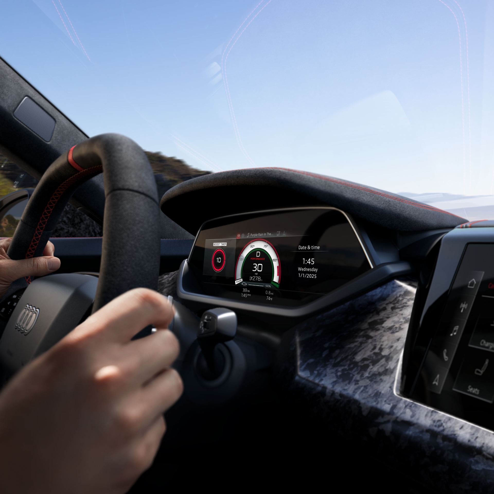 2026 audi rs e tron gt performance interior driving virtual cockpit