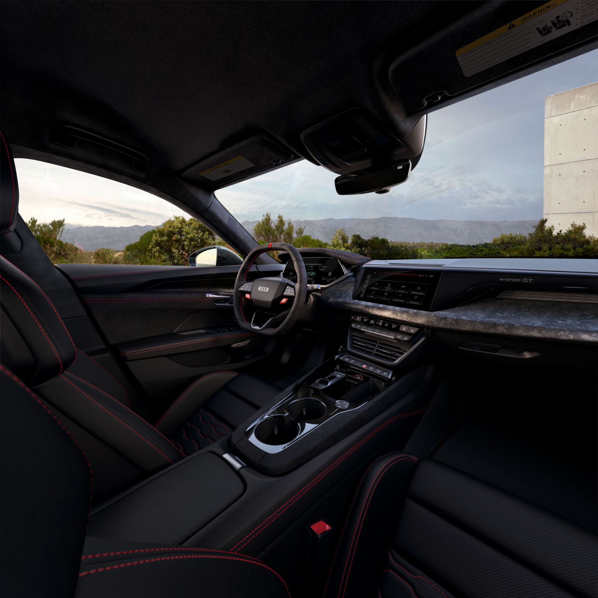2026 audi rs e tron gt performance interior cockpit side view