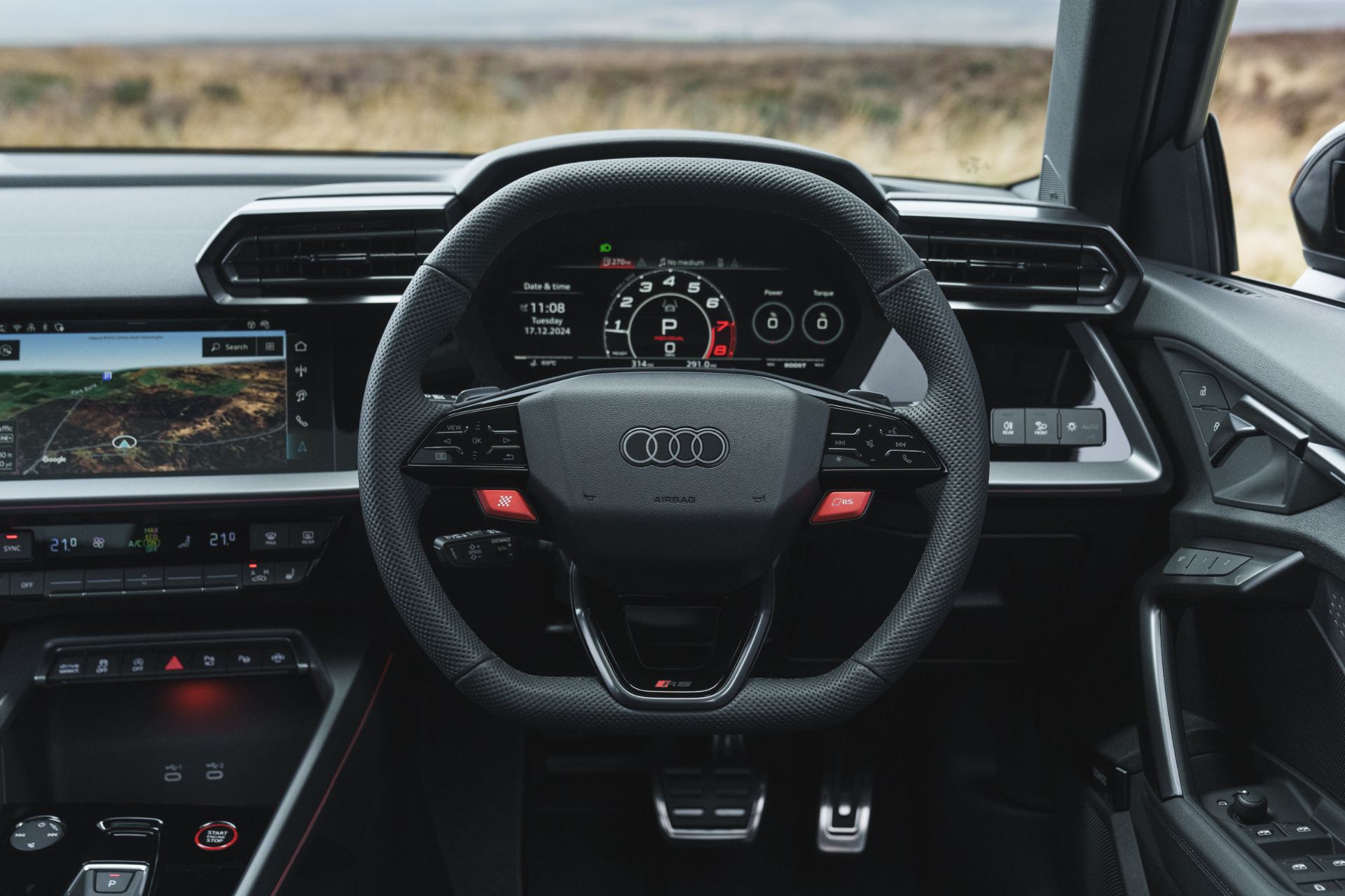 2025 audi rs 3 interior steering wheel