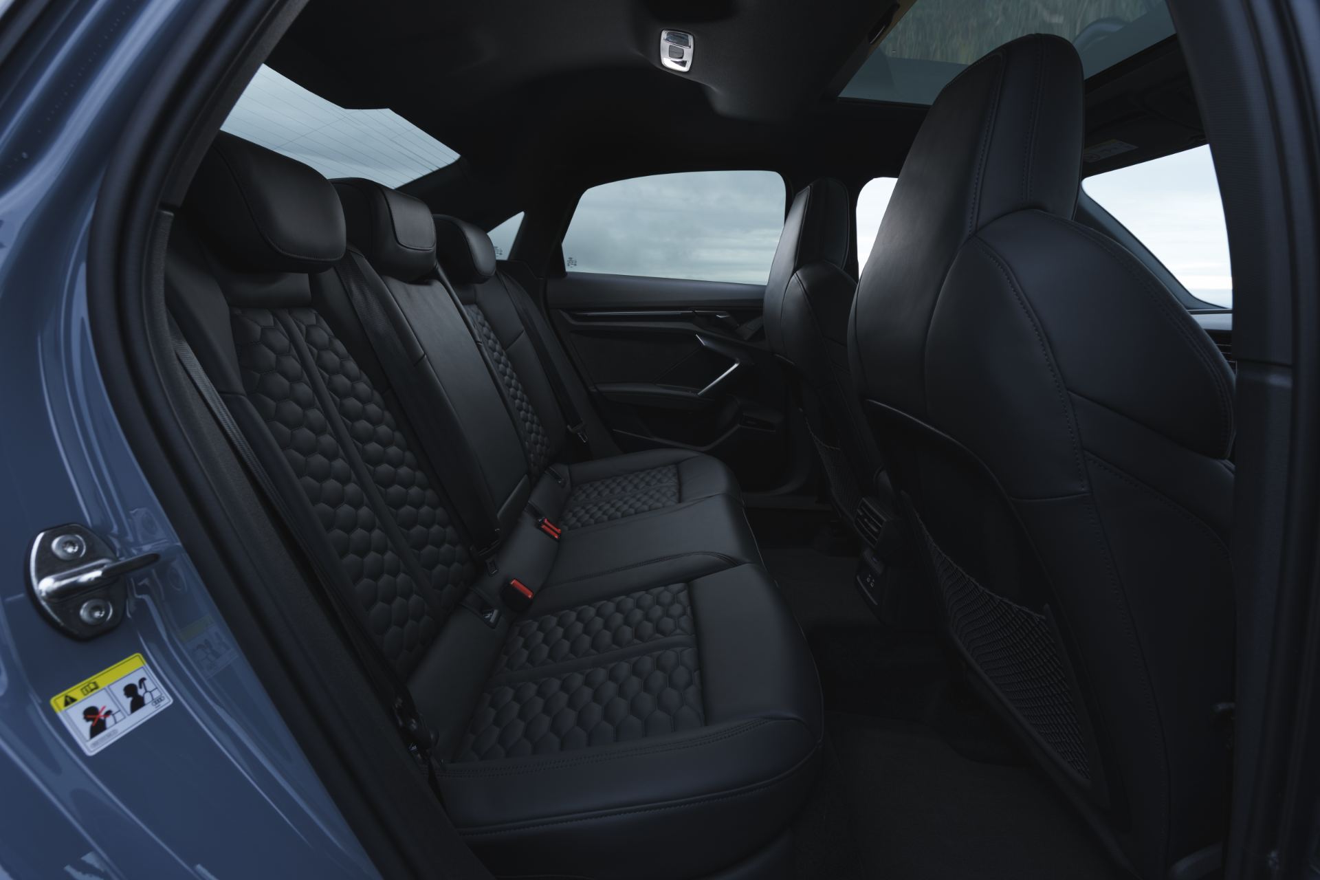 2025 audi rs 3 interior rear seats honeycomb