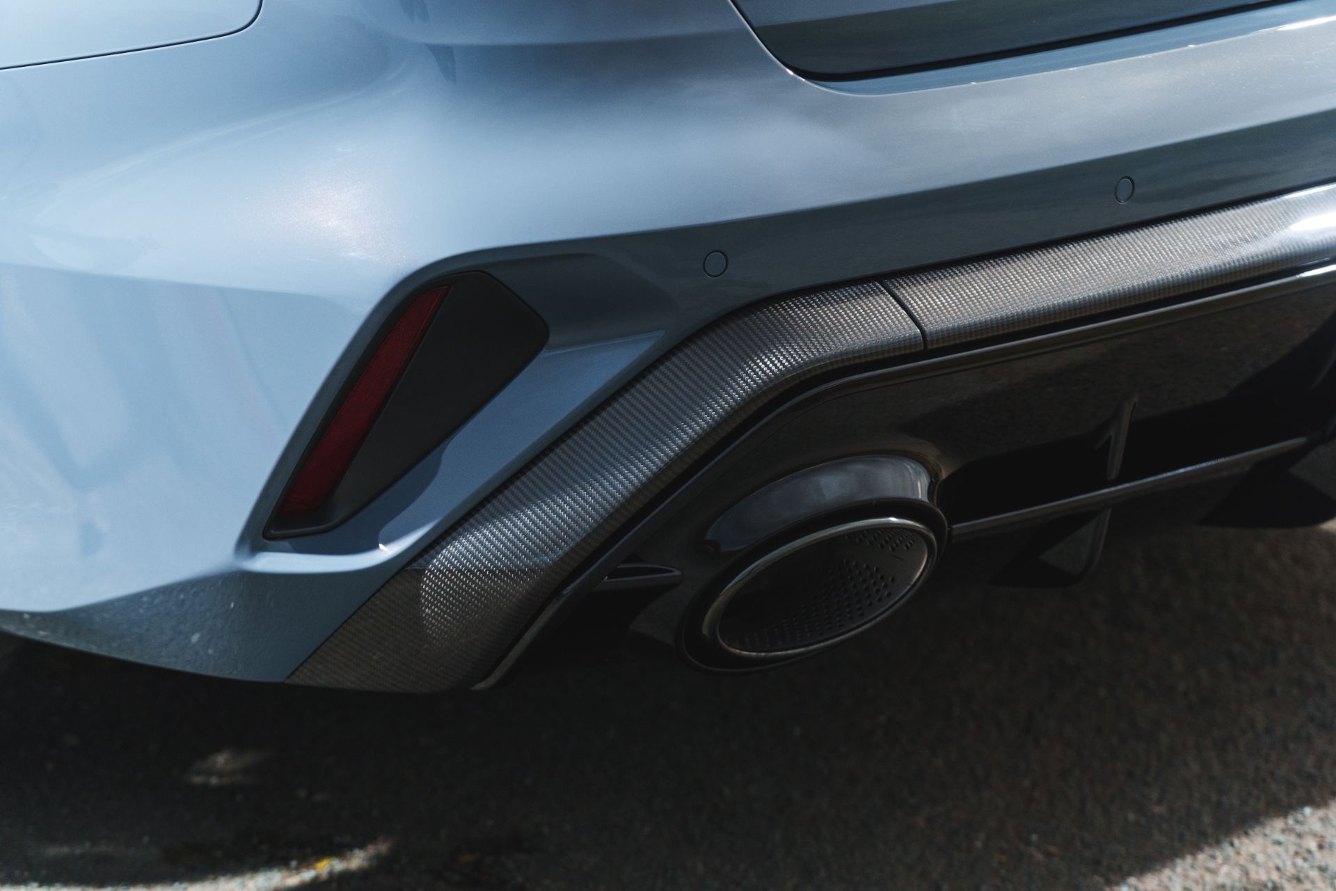 2025 audi rs 3 rear diffuser exhaust grey