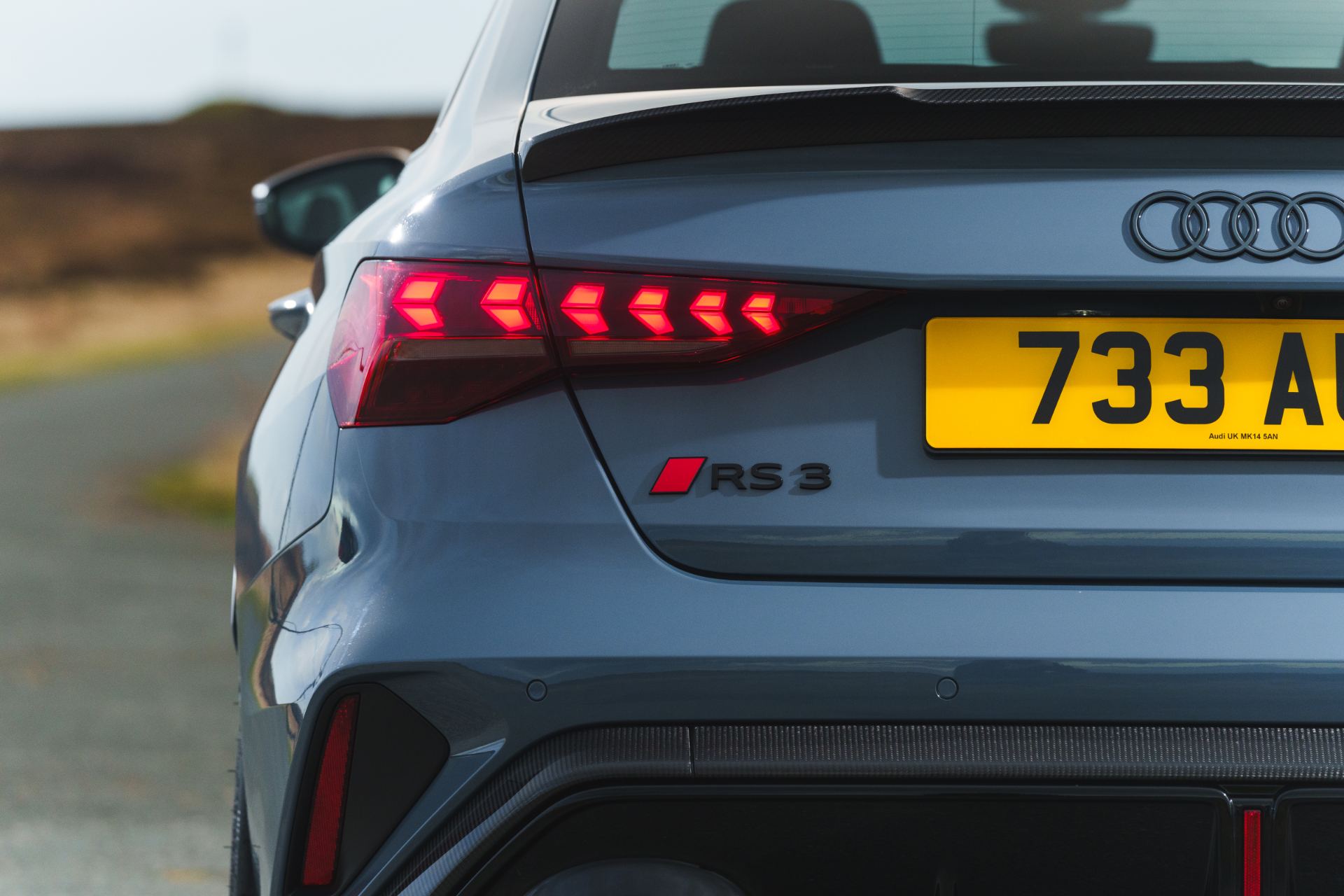 2025 audi rs 3 taillight rs 3 badge grey