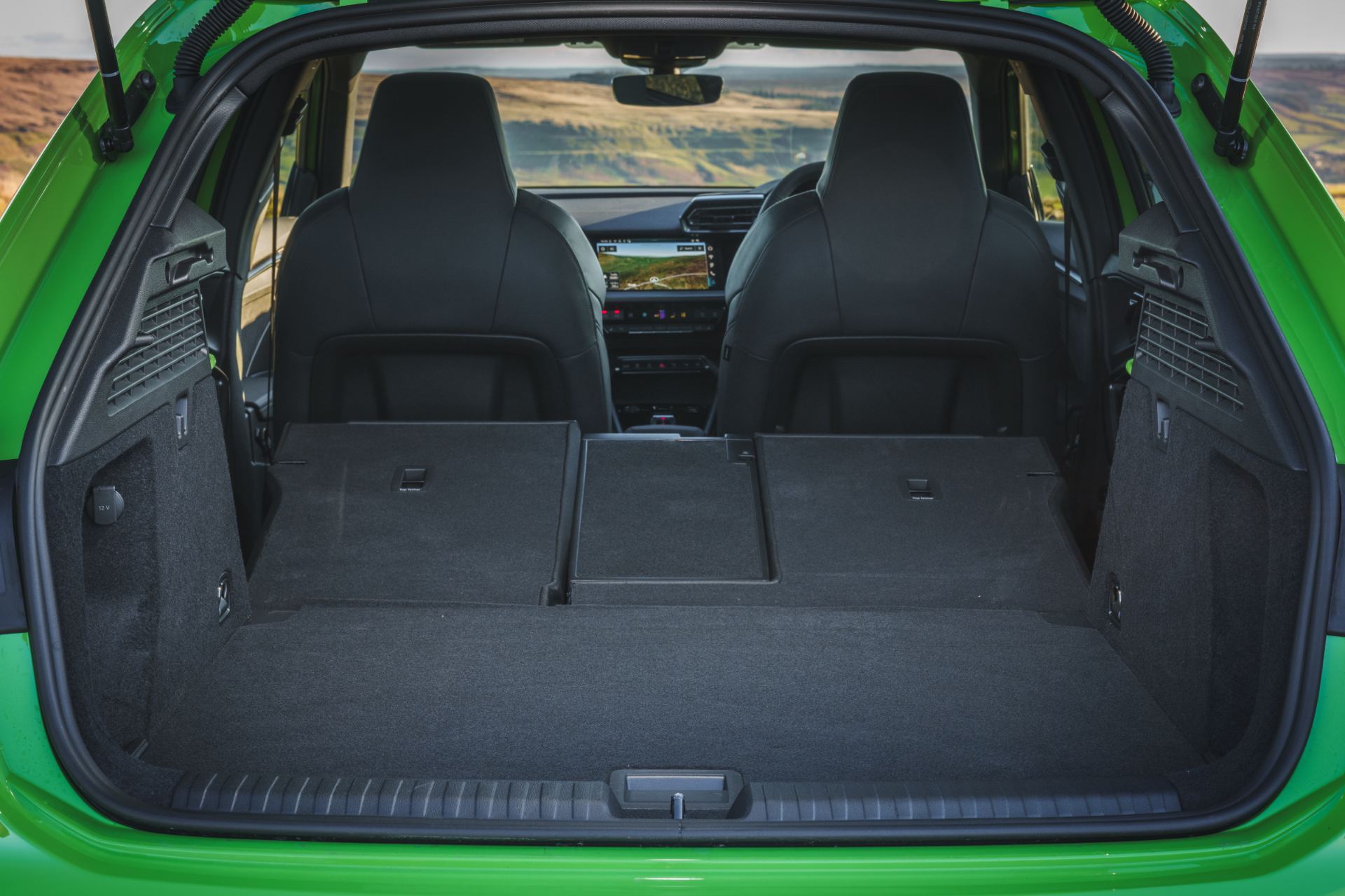2025 audi rs 3 sportback cargo space seats folded