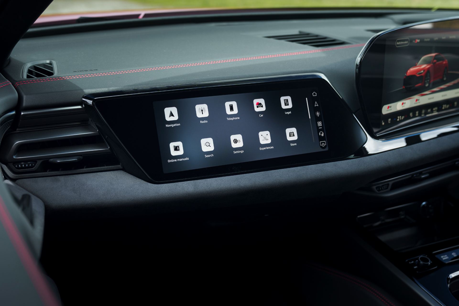 2026 audi rs 5 saloon interior infotainment passenger display