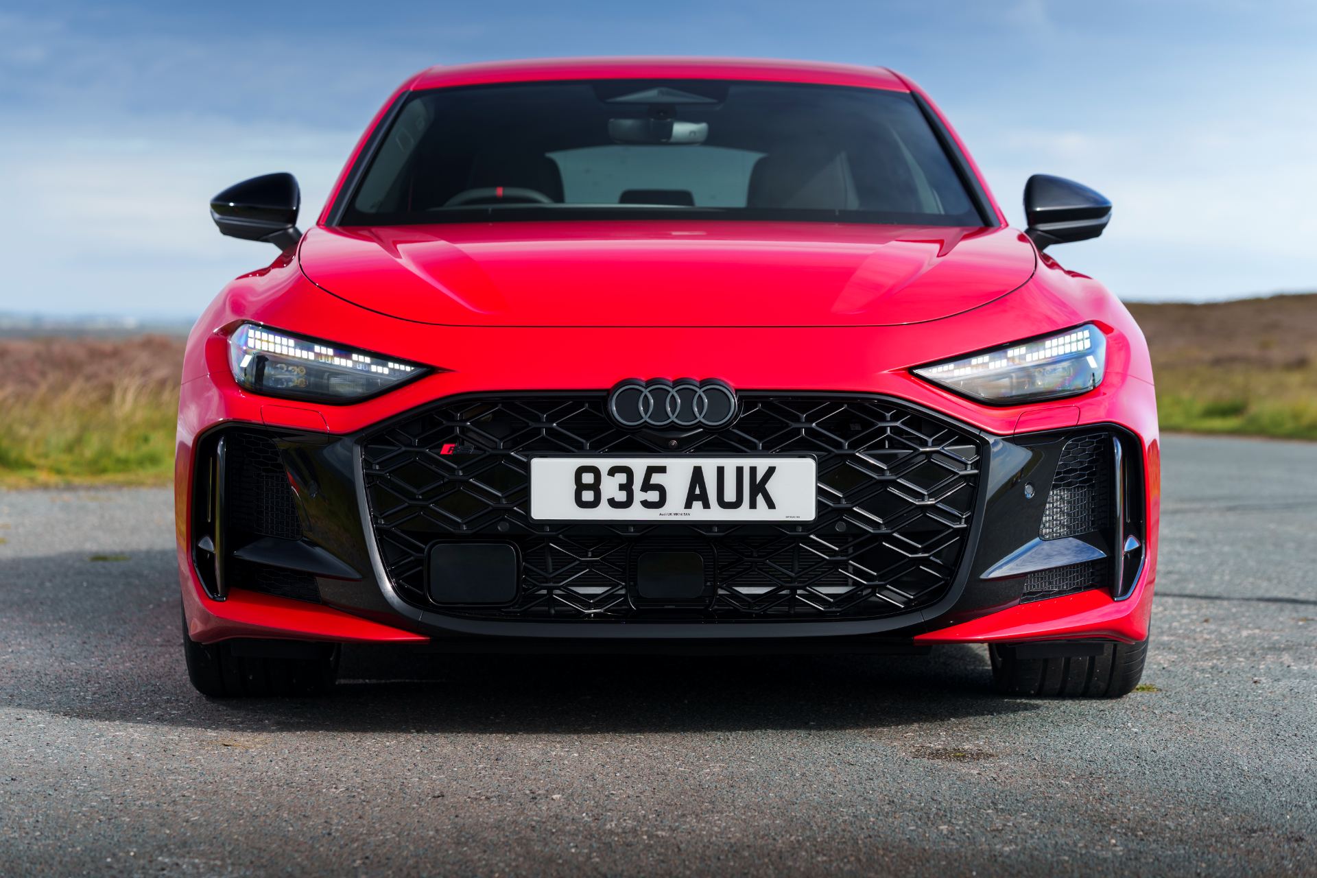 2026 audi rs 5 saloon front moorland red