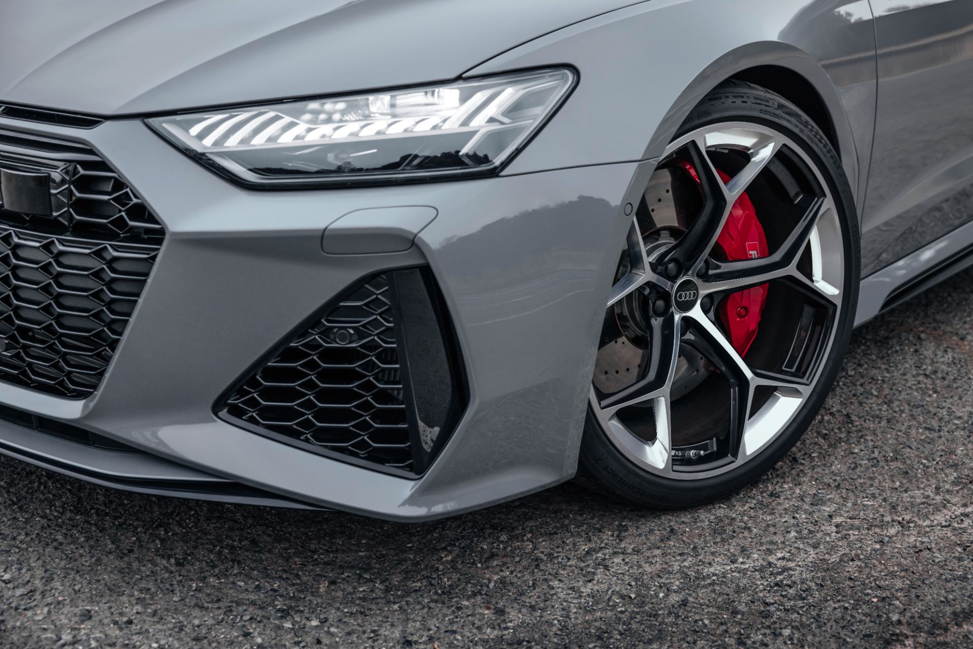 2026 audi rs 7 front wheel red brake caliper