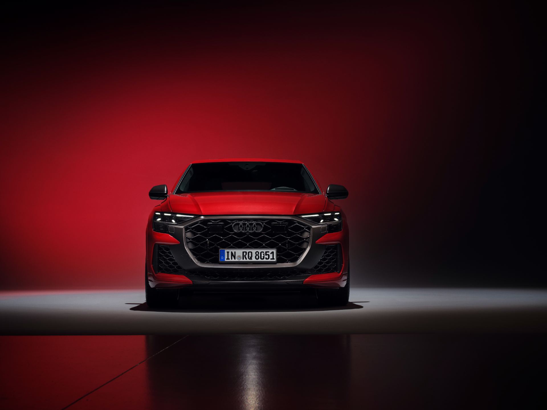 2027 audi rs q8 performance front studio red