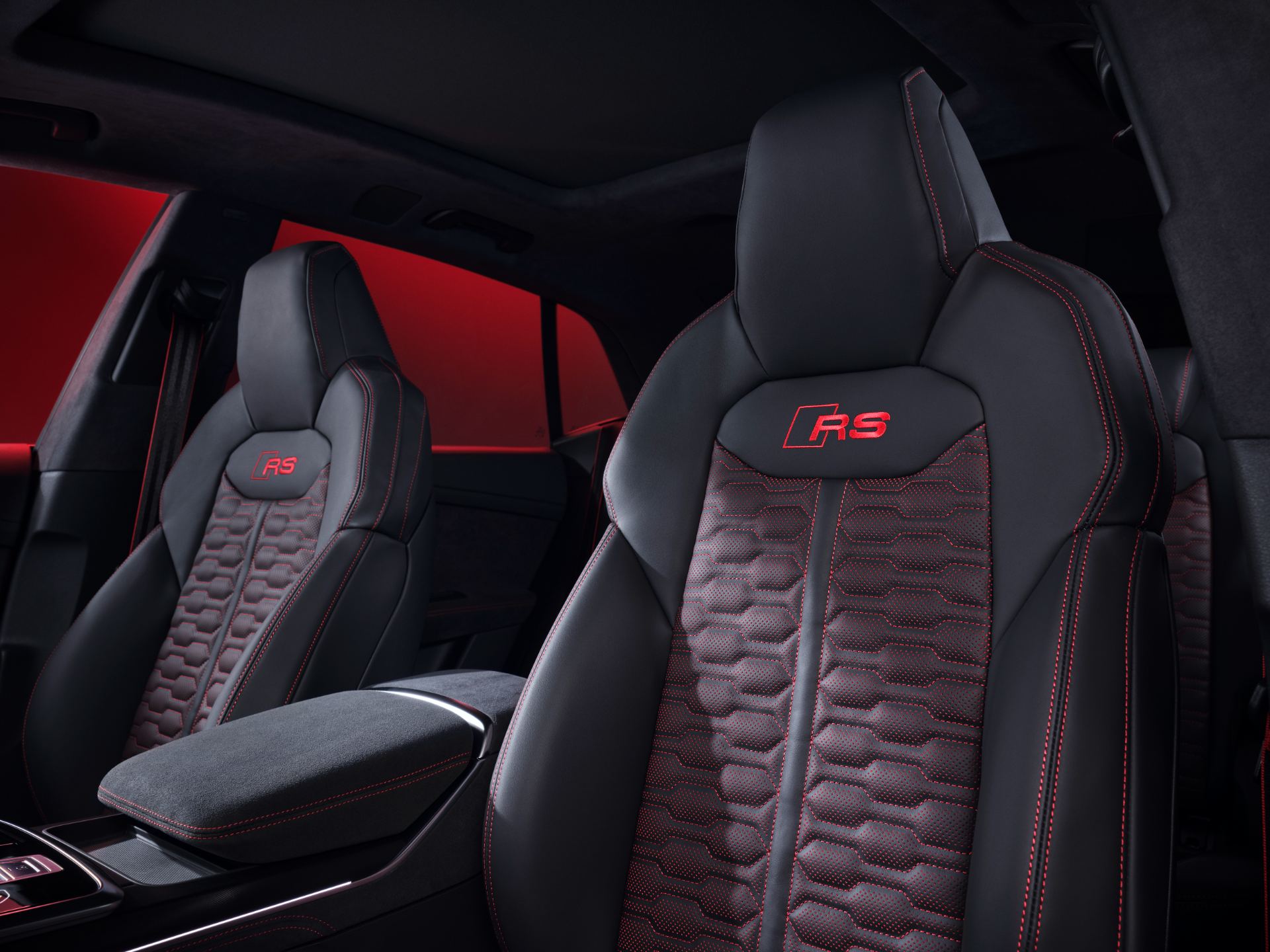 2027 audi rs q8 performance interior front seats rs logo