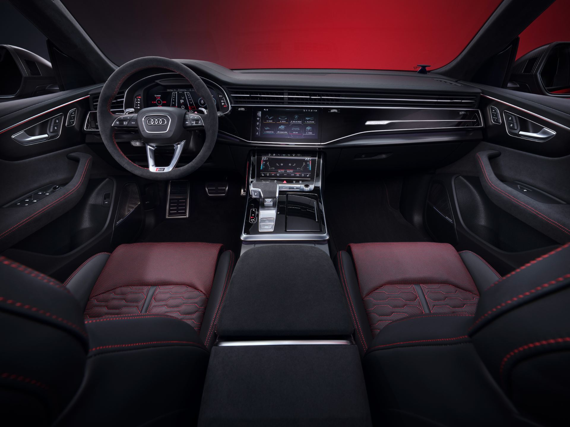 2027 audi rs q8 performance interior front view
