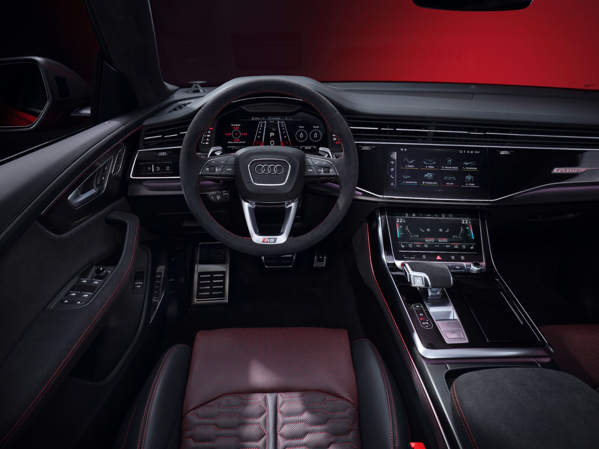 2027 audi rs q8 performance interior cockpit